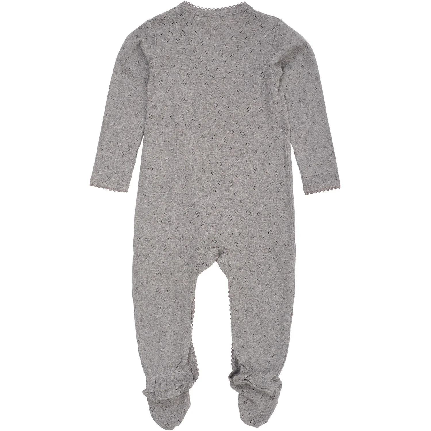 COPENHAGEN COLORS Grey Mel Pointelle Cross-Over Full Body - Image 2
