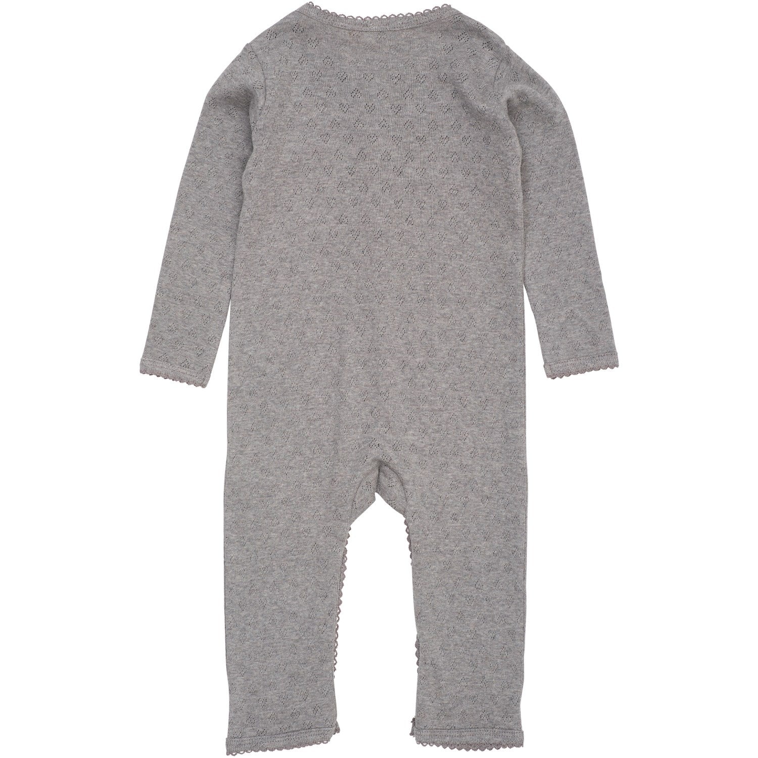 COPENHAGEN COLORS Grey Mel Pointelle Heart Full Body - Image 2