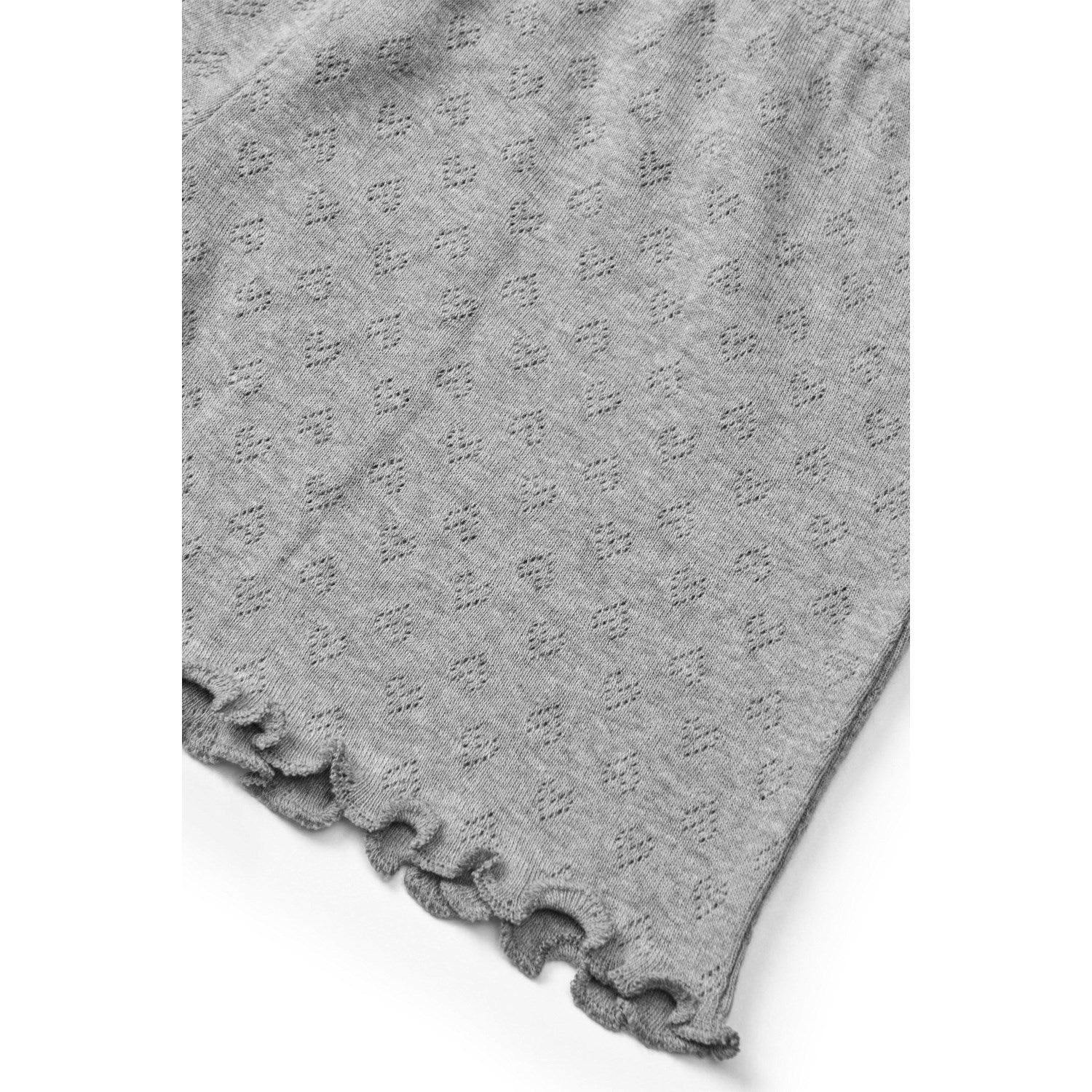 COPENHAGEN COLORS Grey Mel. Pointelle Heart Shorts - Image 2