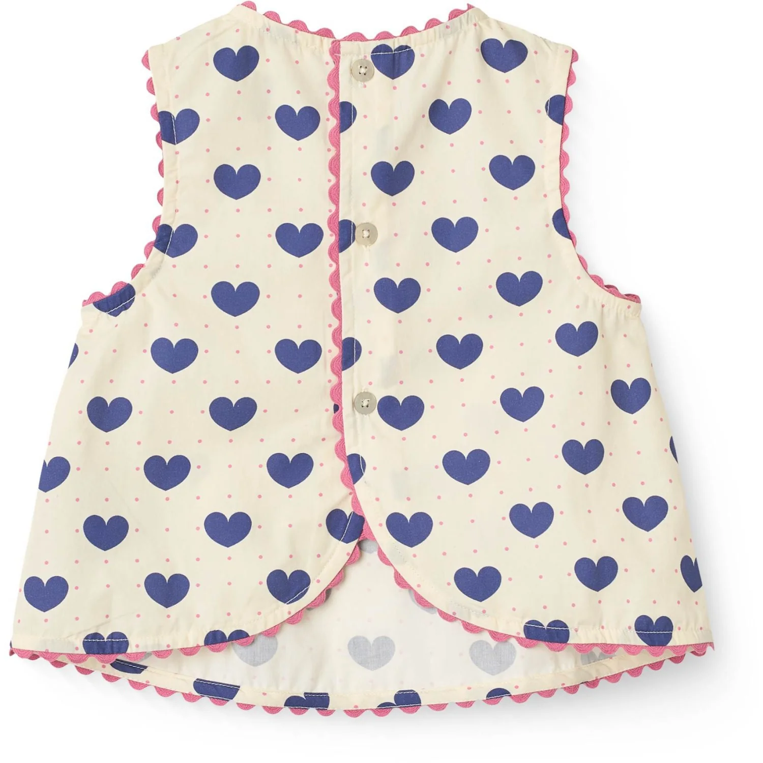 COPENHAGEN COLORS Heart Aop Ocean X Luksusbaby Heart And Dots Blouse W Short Set - Image 4