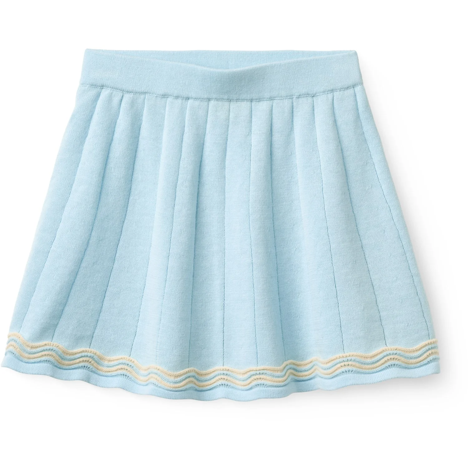 COPENHAGEN COLORS Ice Blue/Cream Comb. Knitted Tennis Skirt