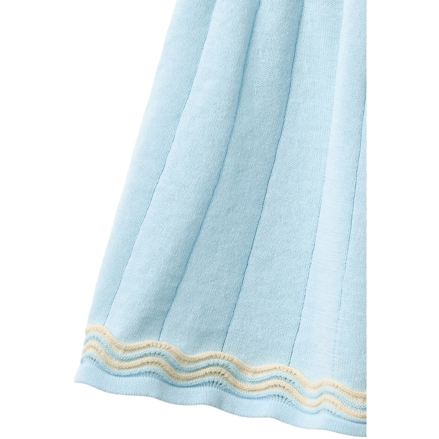 COPENHAGEN COLORS Ice Blue/Cream Comb. Knitted Tennis Skirt - Image 6
