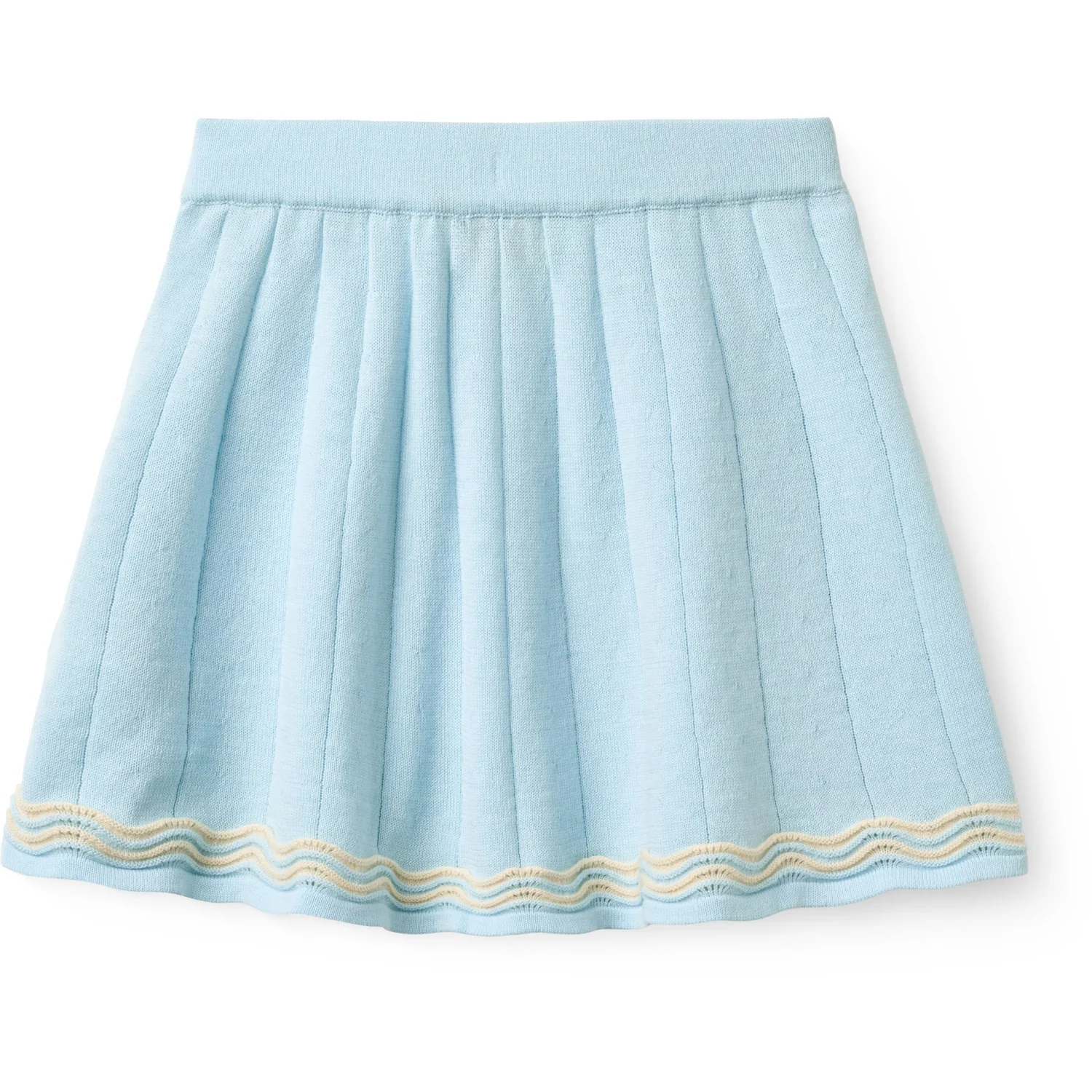 COPENHAGEN COLORS Ice Blue/Cream Comb. Knitted Tennis Skirt - Image 7