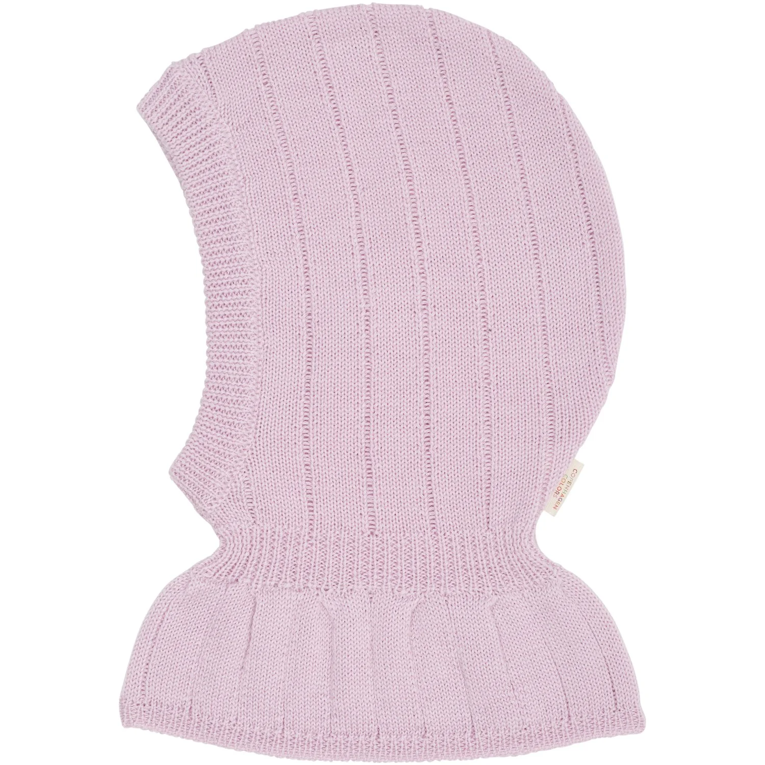 COPENHAGEN COLORS Lavender Merino Rib Knitted Balaclava - Image 2