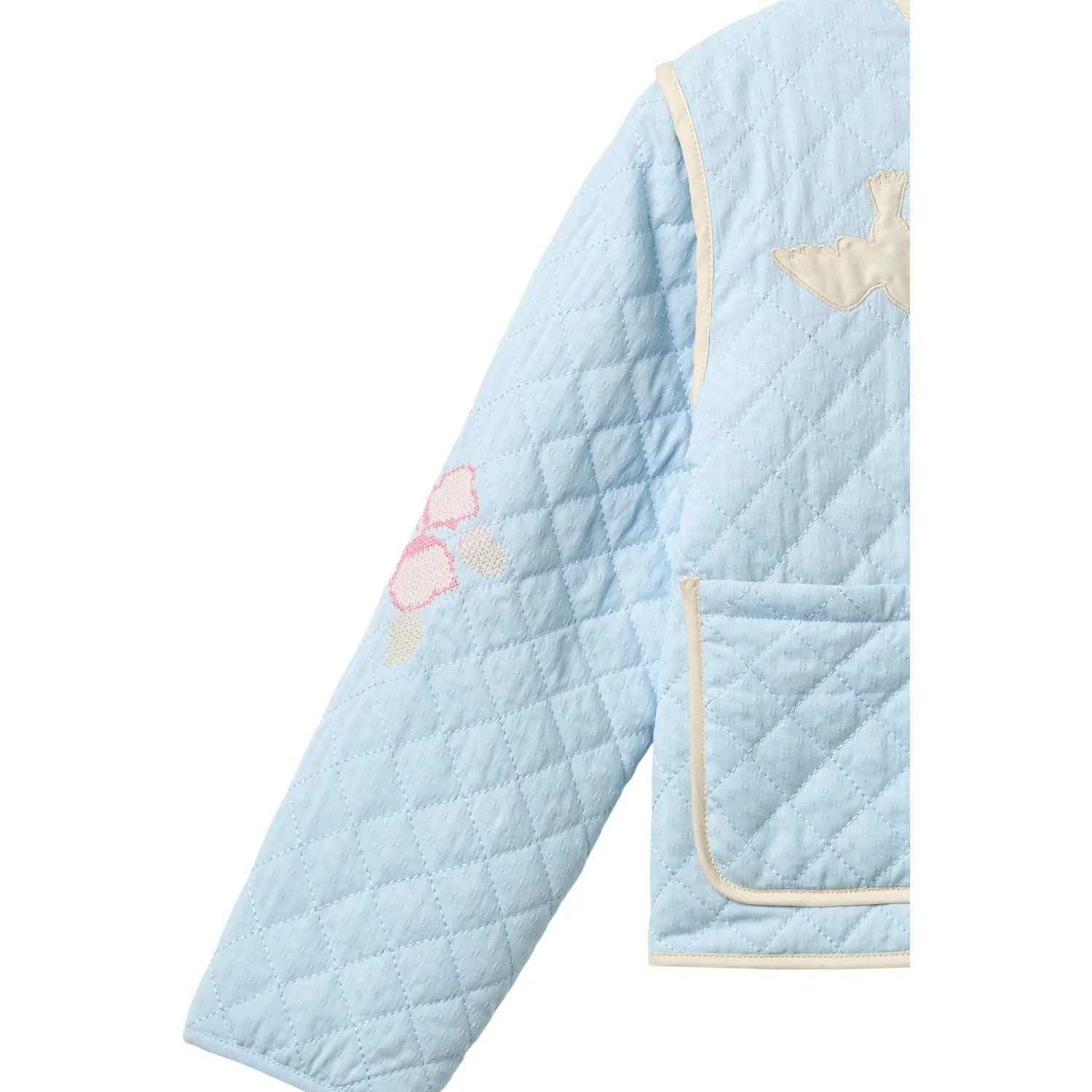 COPENHAGEN COLORS Lt. Blue Comb. Quilted Jacket - Image 2