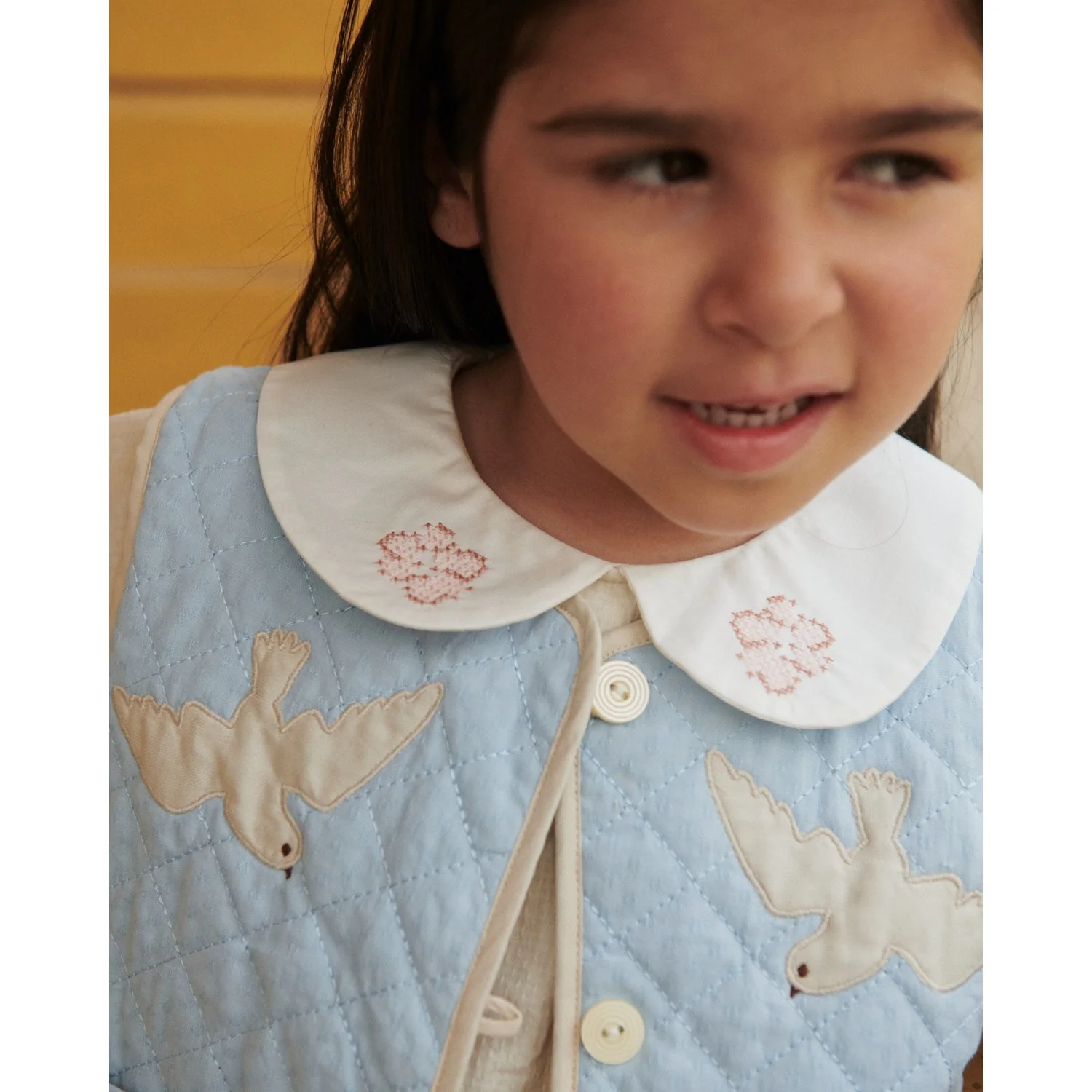COPENHAGEN COLORS Lt. Blue Comb. Quilted Vest - Image 4