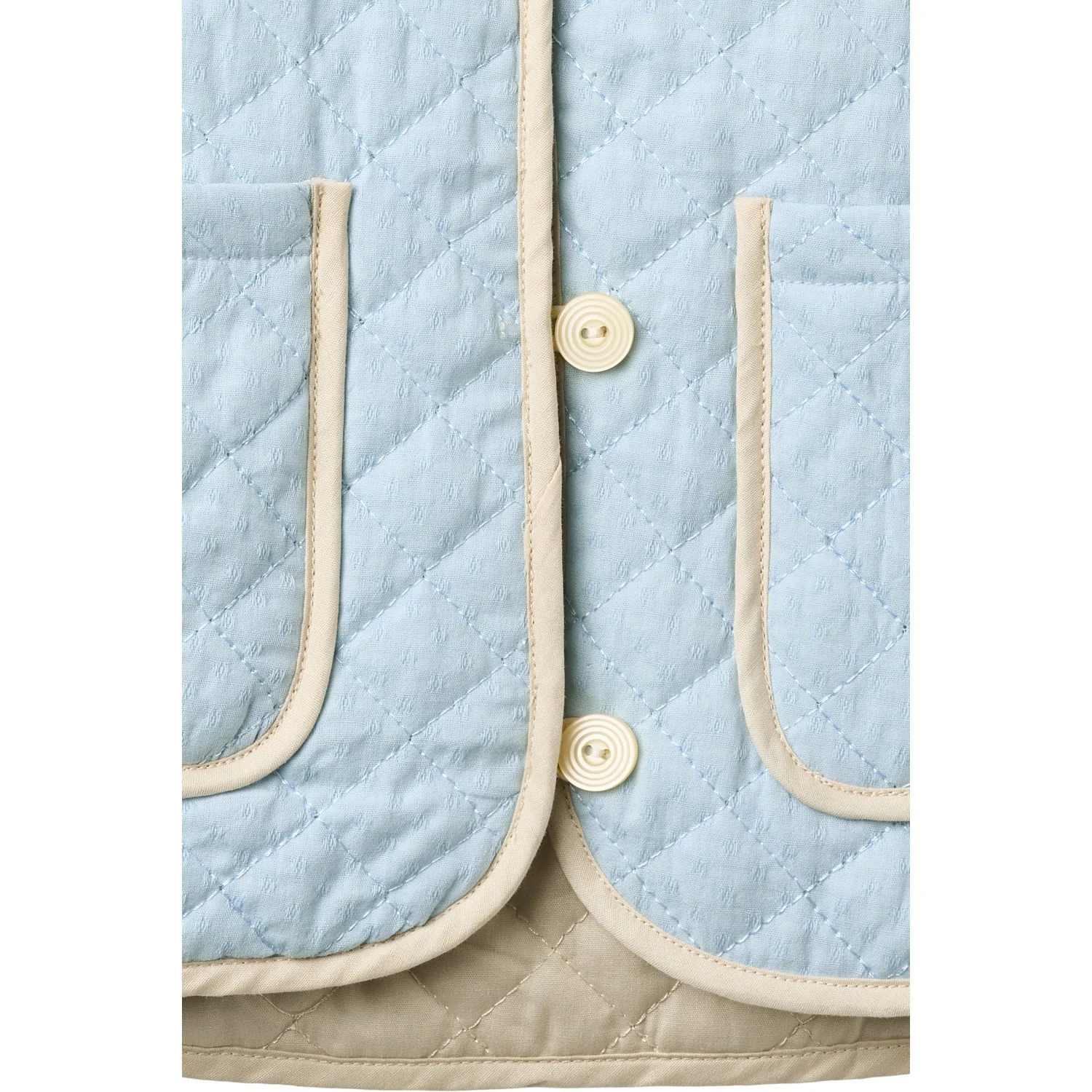 COPENHAGEN COLORS Lt. Blue Comb. Quilted Vest - Image 6