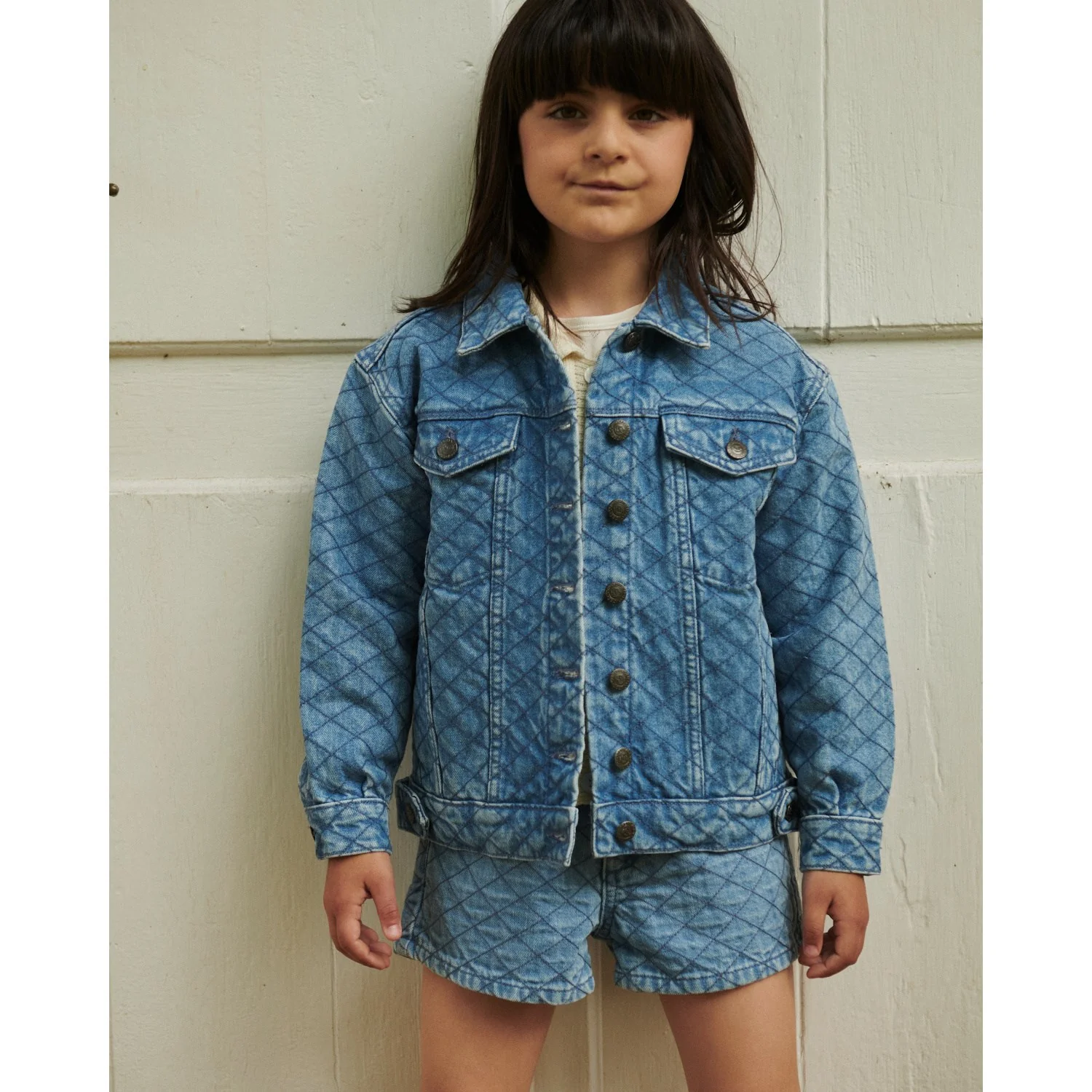 COPENHAGEN COLORS Lt. Washed Blue Quilt Organic Quilted Denim Jacket - Image 6