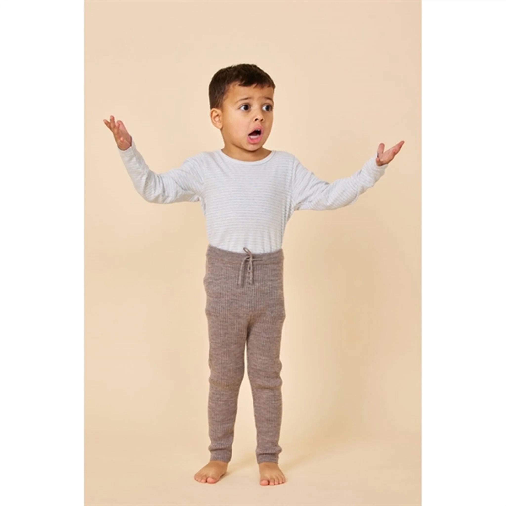Copenhagen Colors Natural Melange Merino Classic Rib Leggings - Image 2