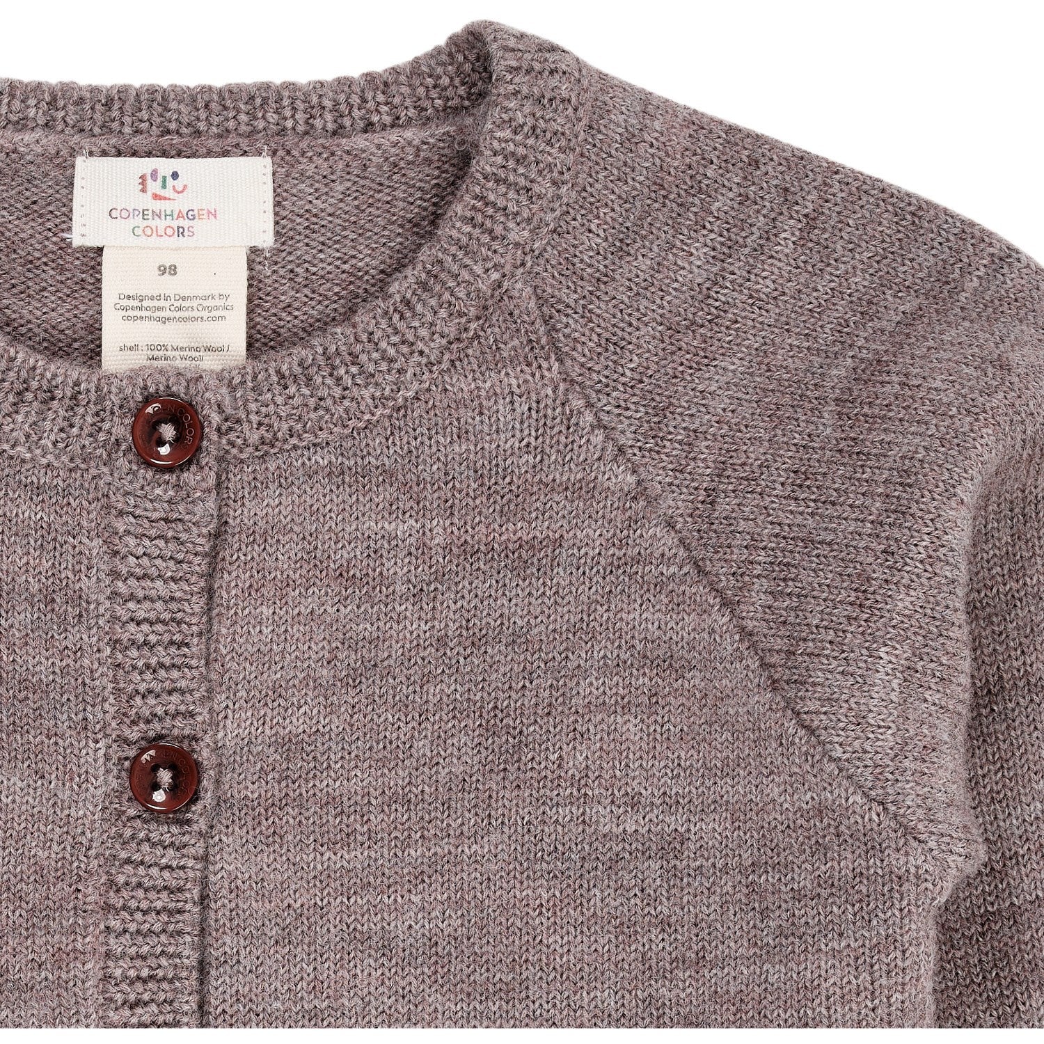 Copenhagen Colors Natural Melange Merino Knitted Cardigan - Image 2