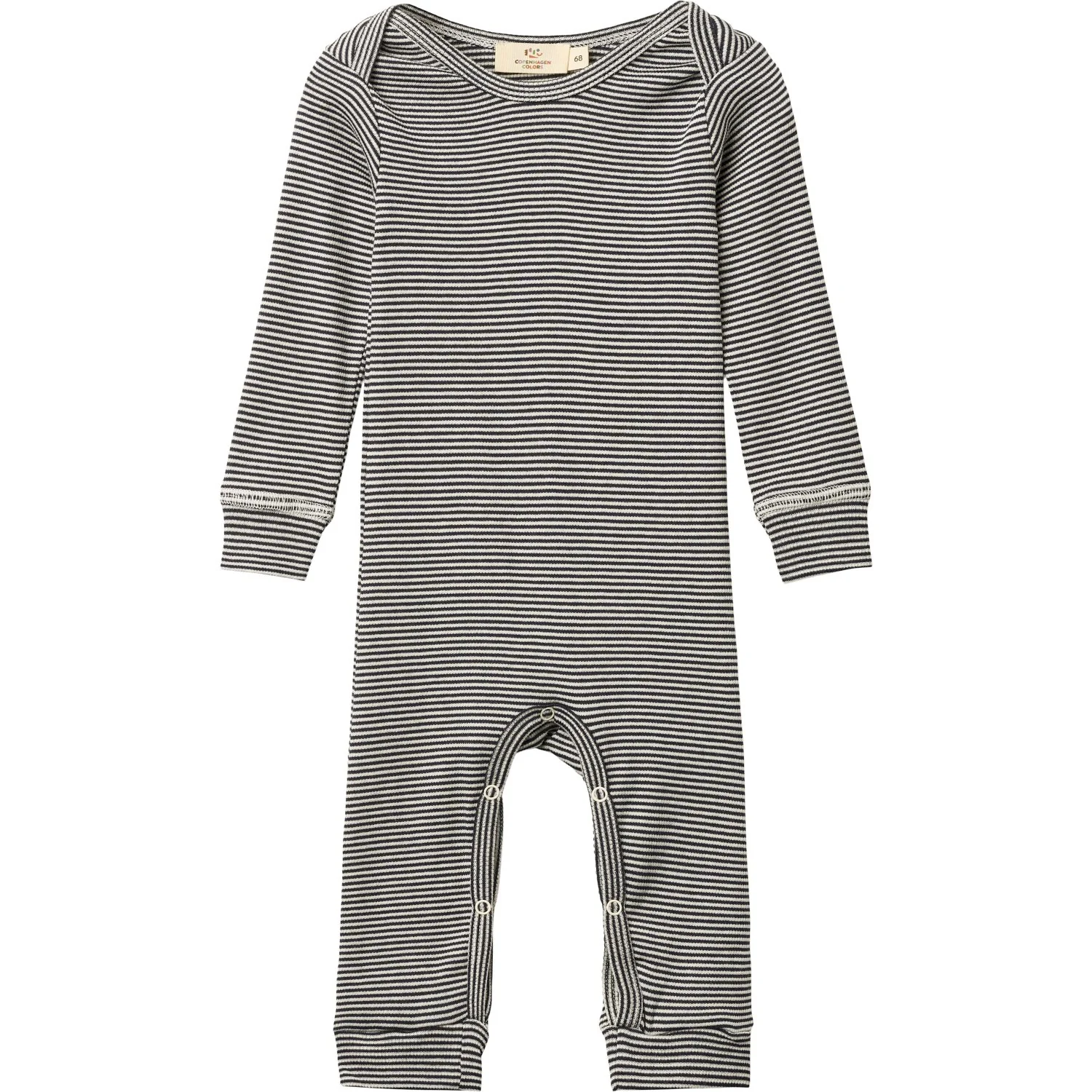 COPENHAGEN COLORS Navy/Cream Stripe Modal Full Body Romper