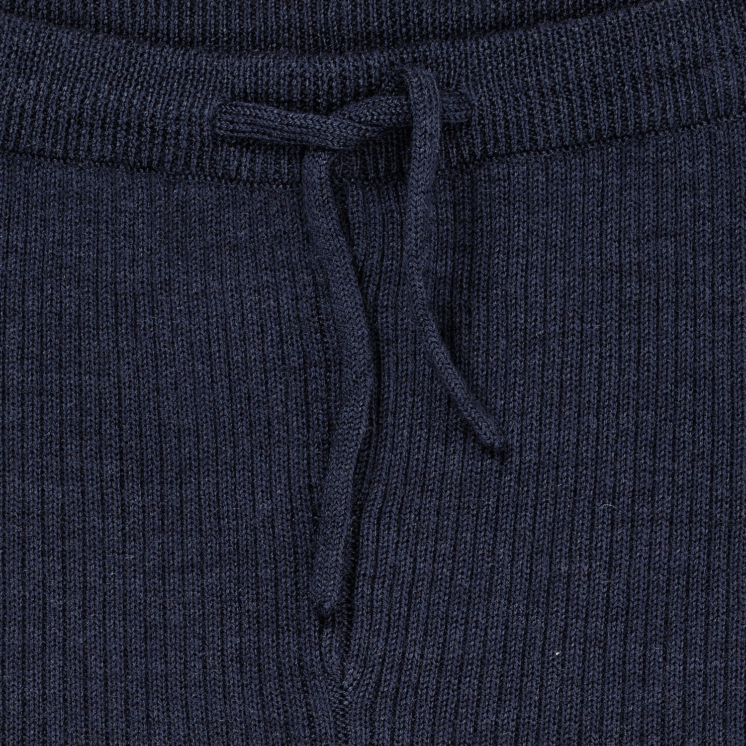 Copenhagen Colors Navy Merino Classic Rib Leggings W. Drawstrings - Image 2