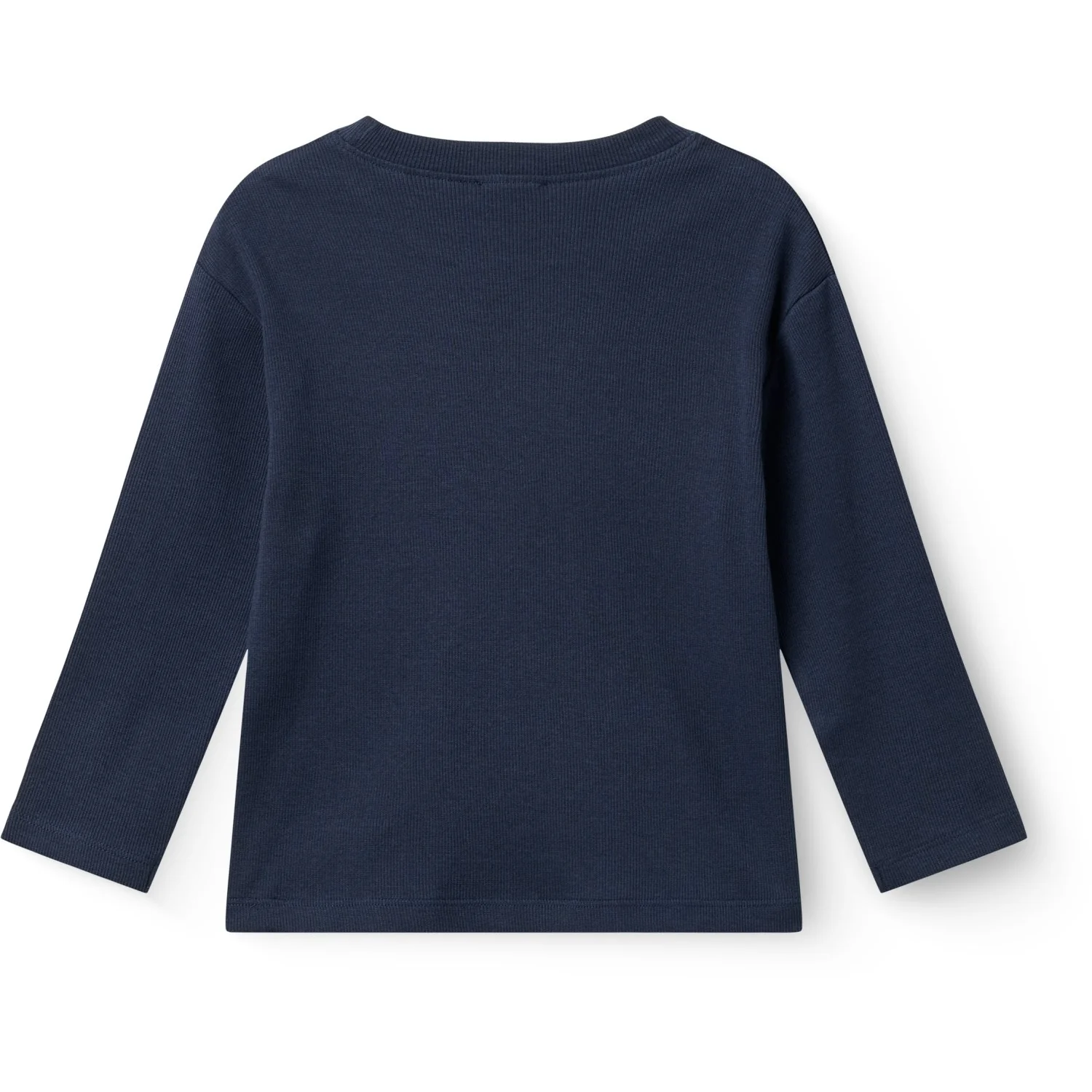 COPENHAGEN COLORS Navy Modal Rib Ls Blouse W. Drop Shoulder - Image 2