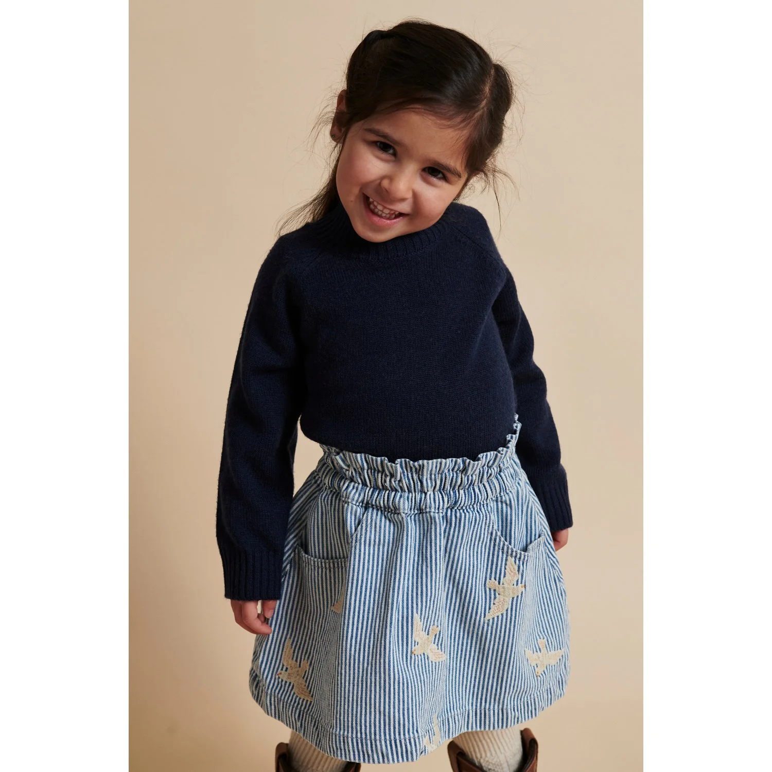 COPENHAGEN COLORS Navy Pull Over W Turtle Neck - Image 3