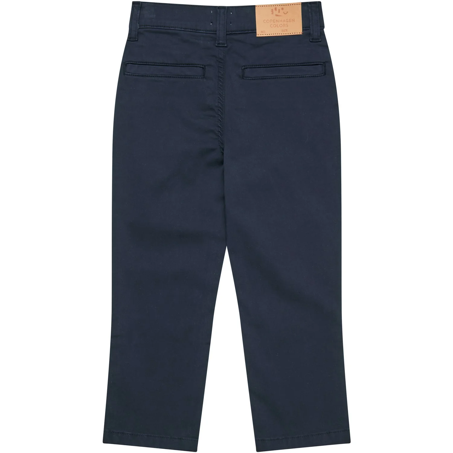 COPENHAGEN COLORS Navy Silky Twill Chinos Slim - With Stretch - Image 3