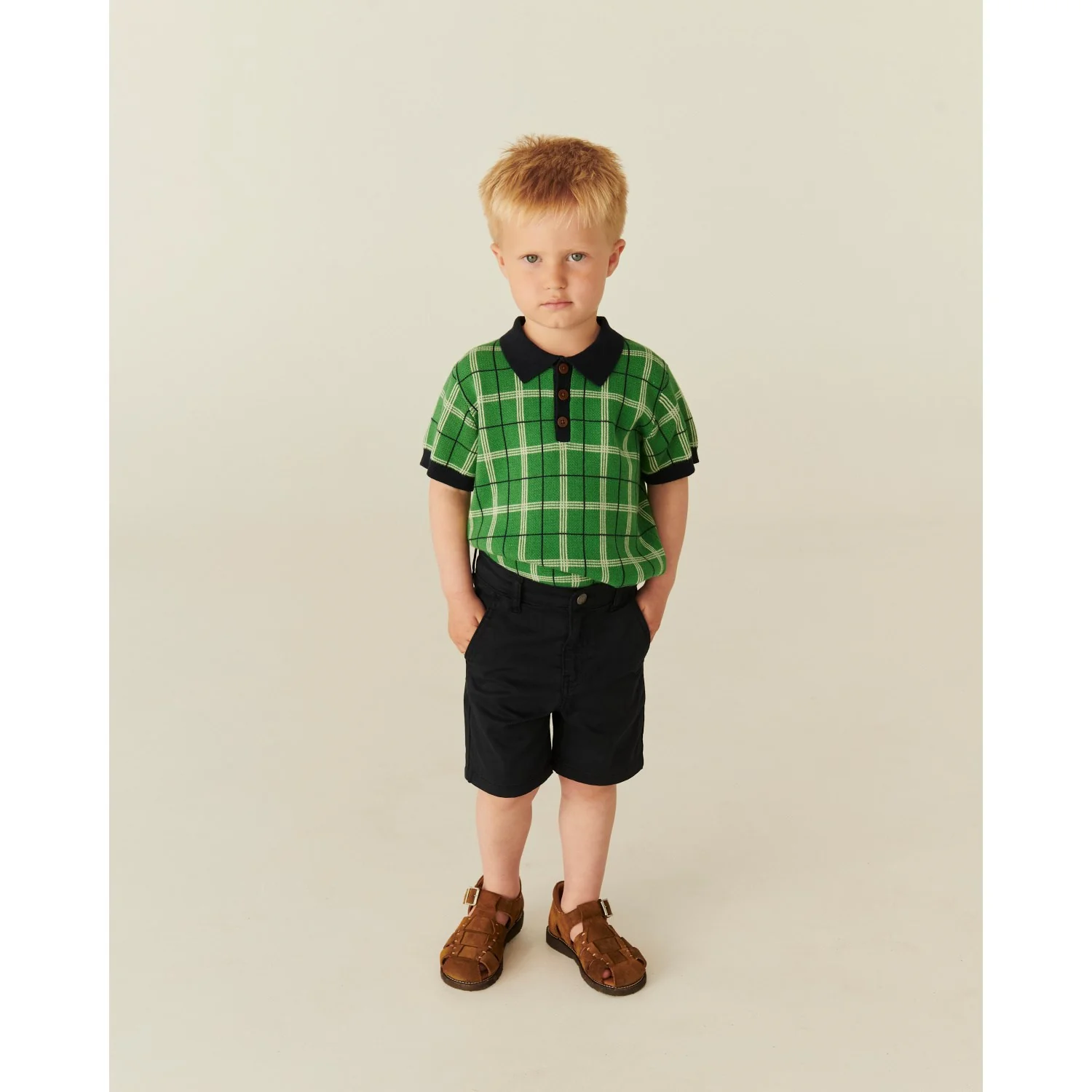 COPENHAGEN COLORS Navy Twill Shorts W. Cuff - Image 2