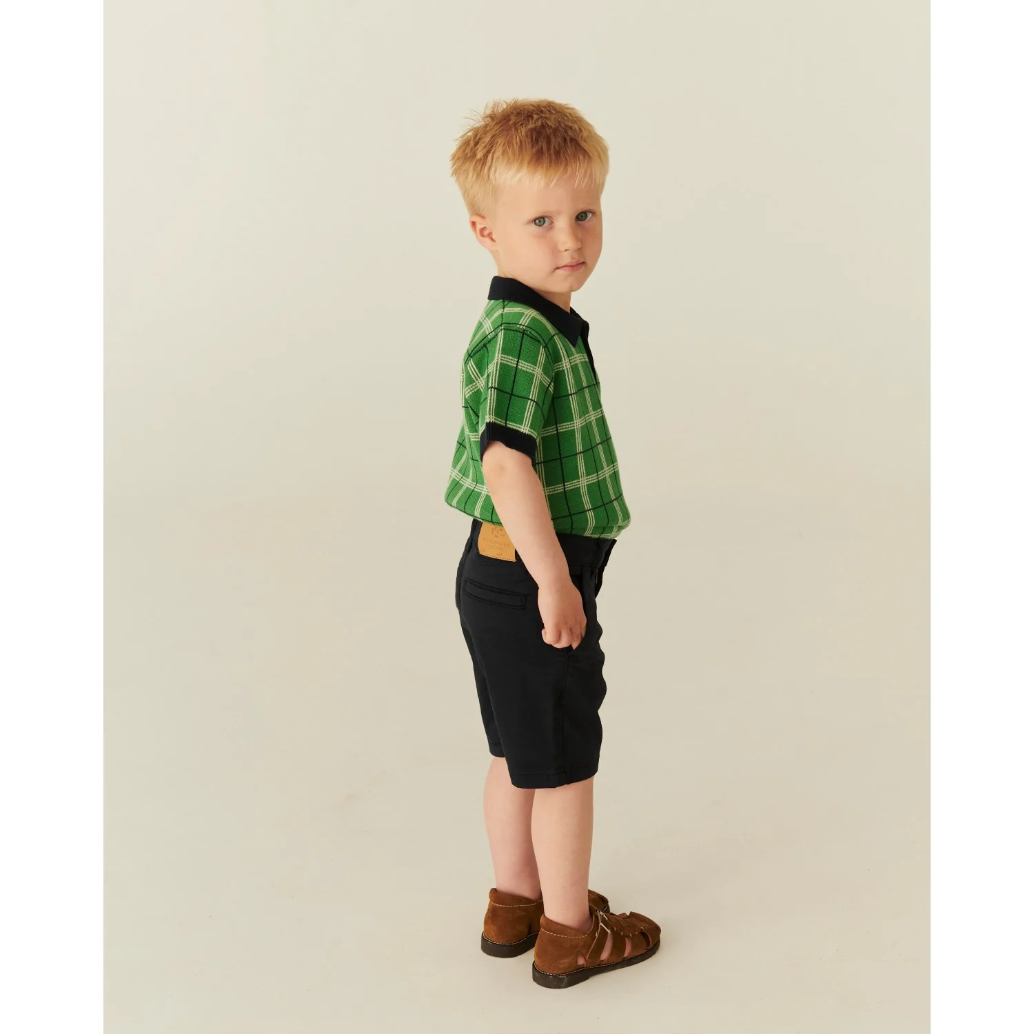 COPENHAGEN COLORS Navy Twill Shorts W. Cuff - Image 3