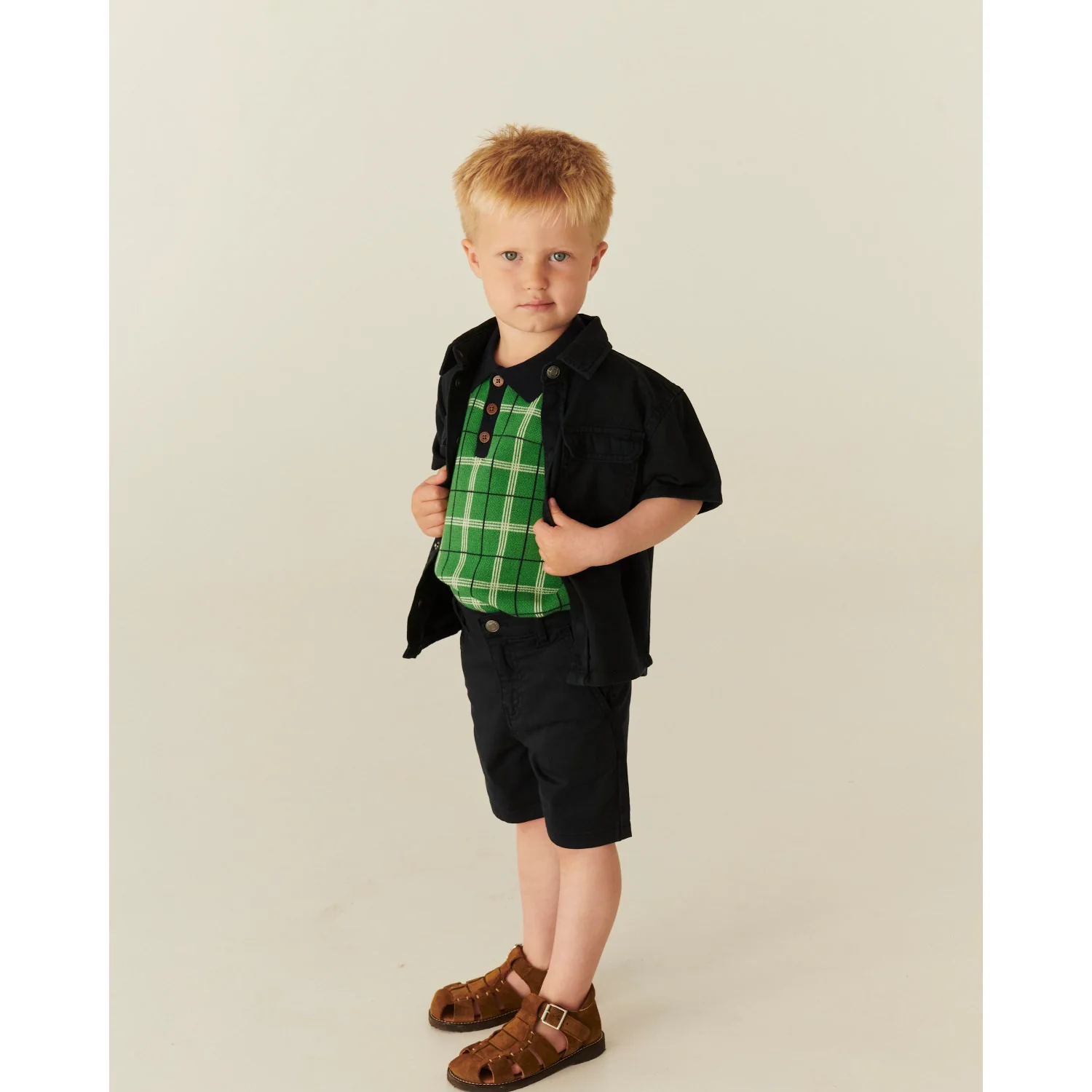 COPENHAGEN COLORS Navy Twill Shorts W. Cuff - Image 4