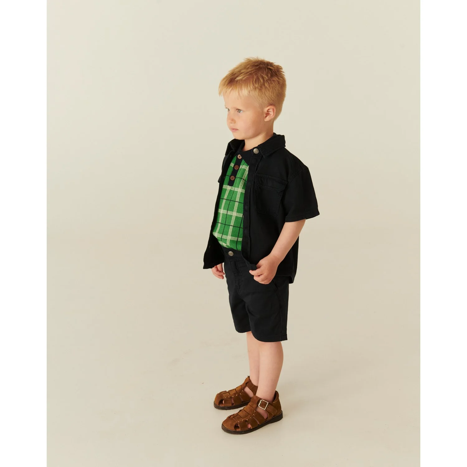 COPENHAGEN COLORS Navy Twill Shorts W. Cuff - Image 5