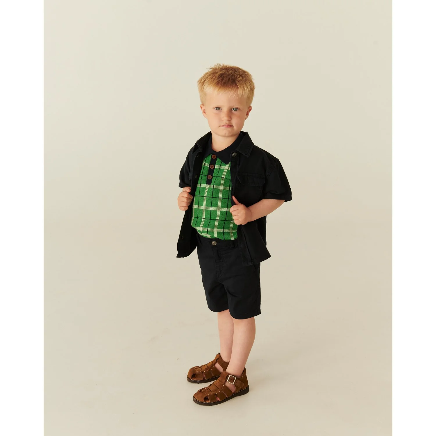 COPENHAGEN COLORS Navy Twill Shorts W. Cuff - Image 6