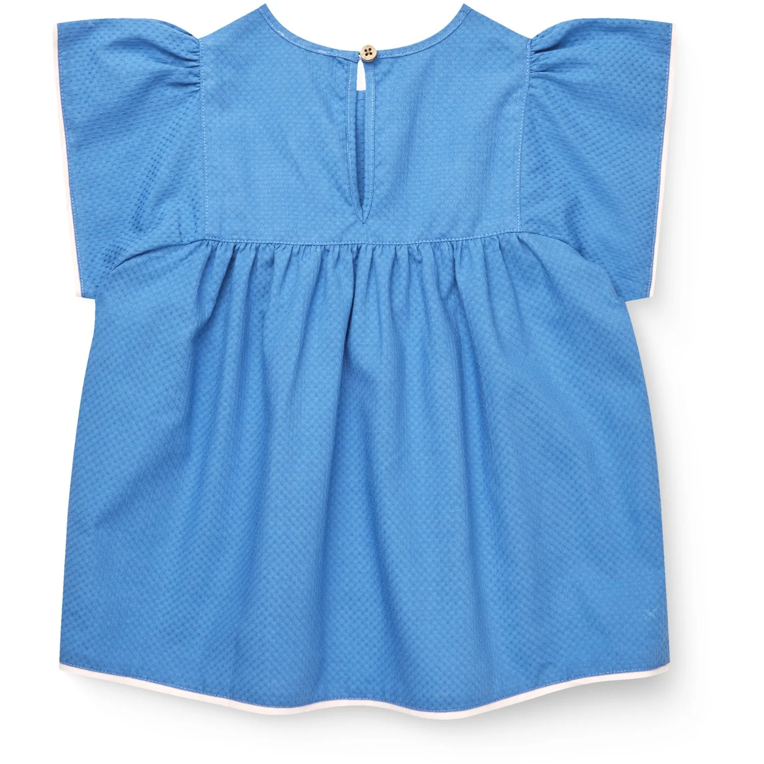 COPENHAGEN COLORS Ocean Blue Comb. Blouse W. Contrast Piping - Image 9