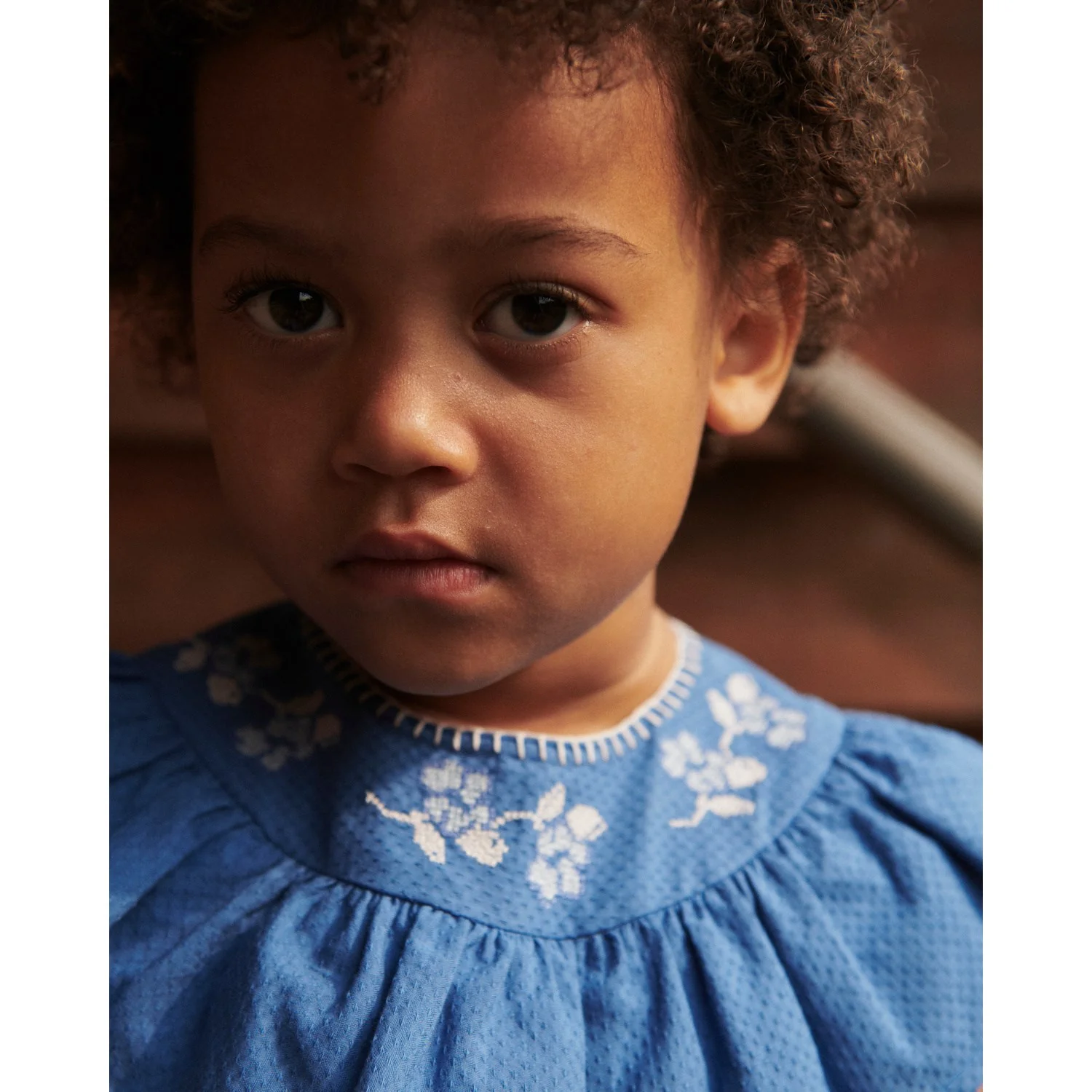 COPENHAGEN COLORS Ocean Blue Comb. Frill Dress W. Deco Edge - Image 4