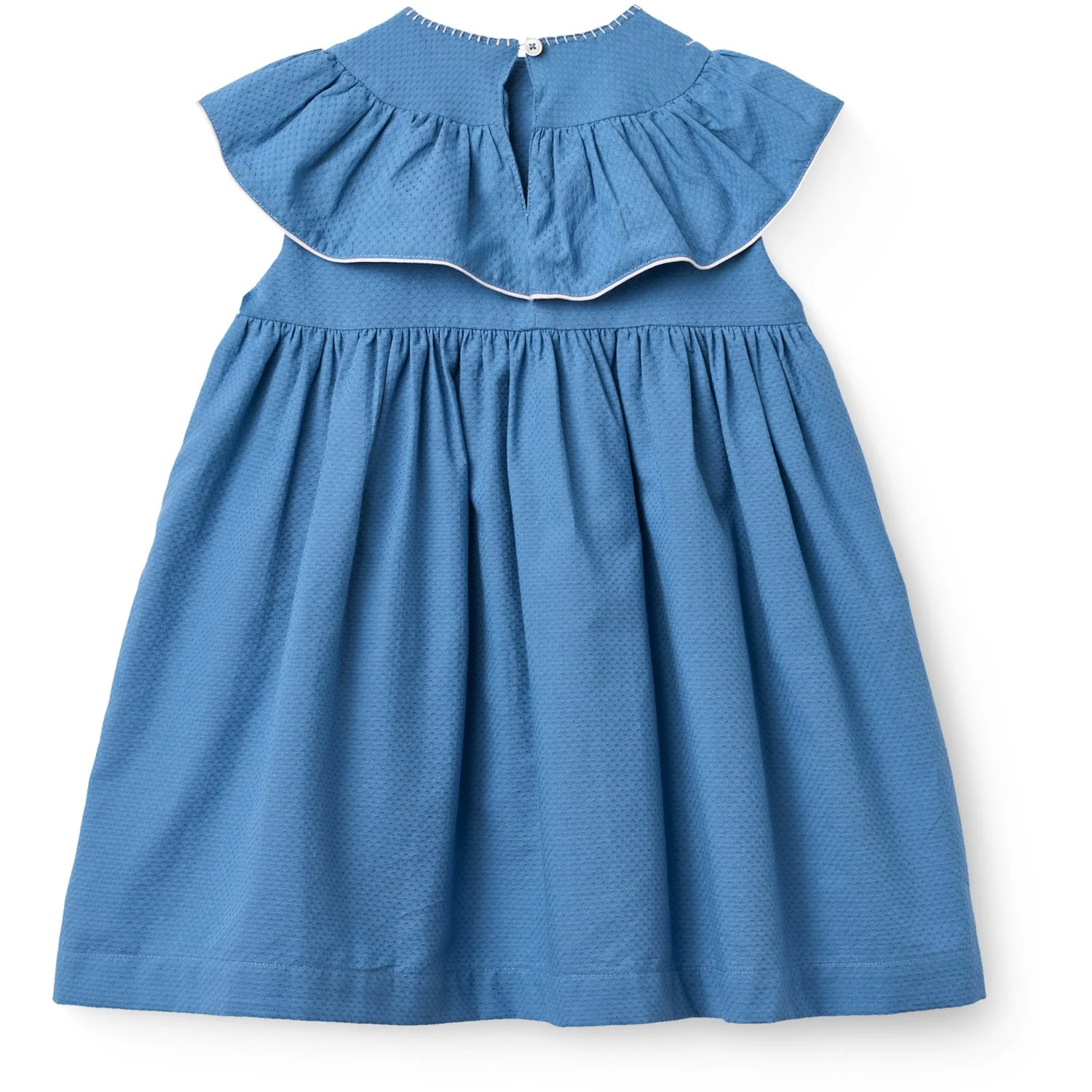 COPENHAGEN COLORS Ocean Blue Comb. Frill Dress W. Deco Edge - Image 7