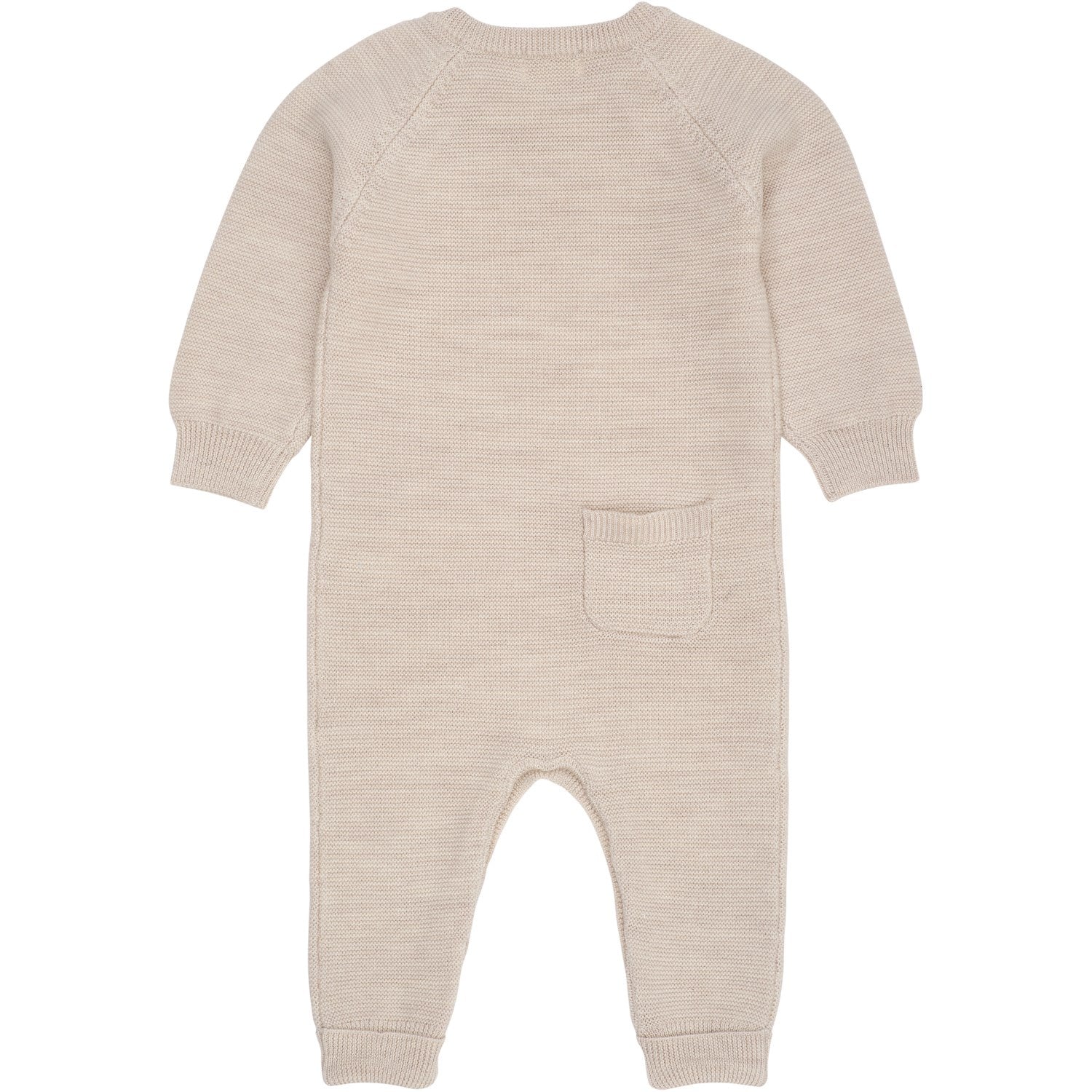 COPENHAGEN COLORS Pale Cream Mel Merino Baby Full Body In Garter Stitch - Image 2
