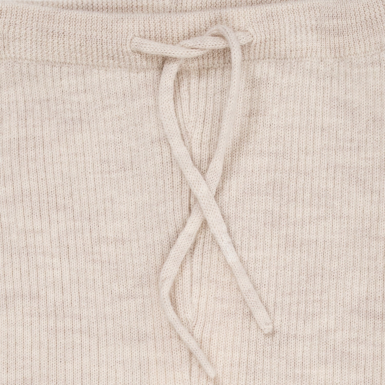 Copenhagen Colors Pale Cream Melange Merino Classic Rib Leggings - Image 2