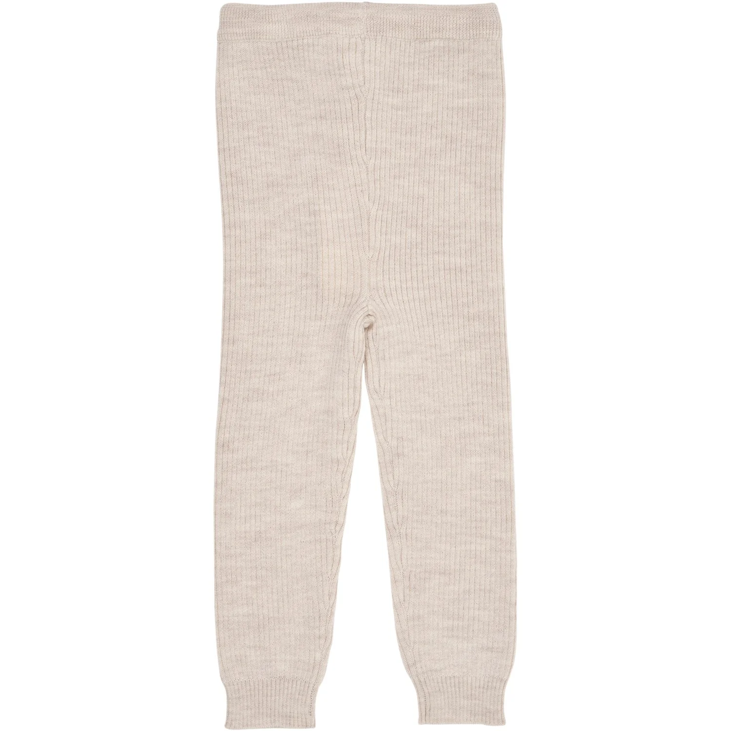 Copenhagen Colors Pale Cream Melange Merino Classic Rib Leggings - Image 4
