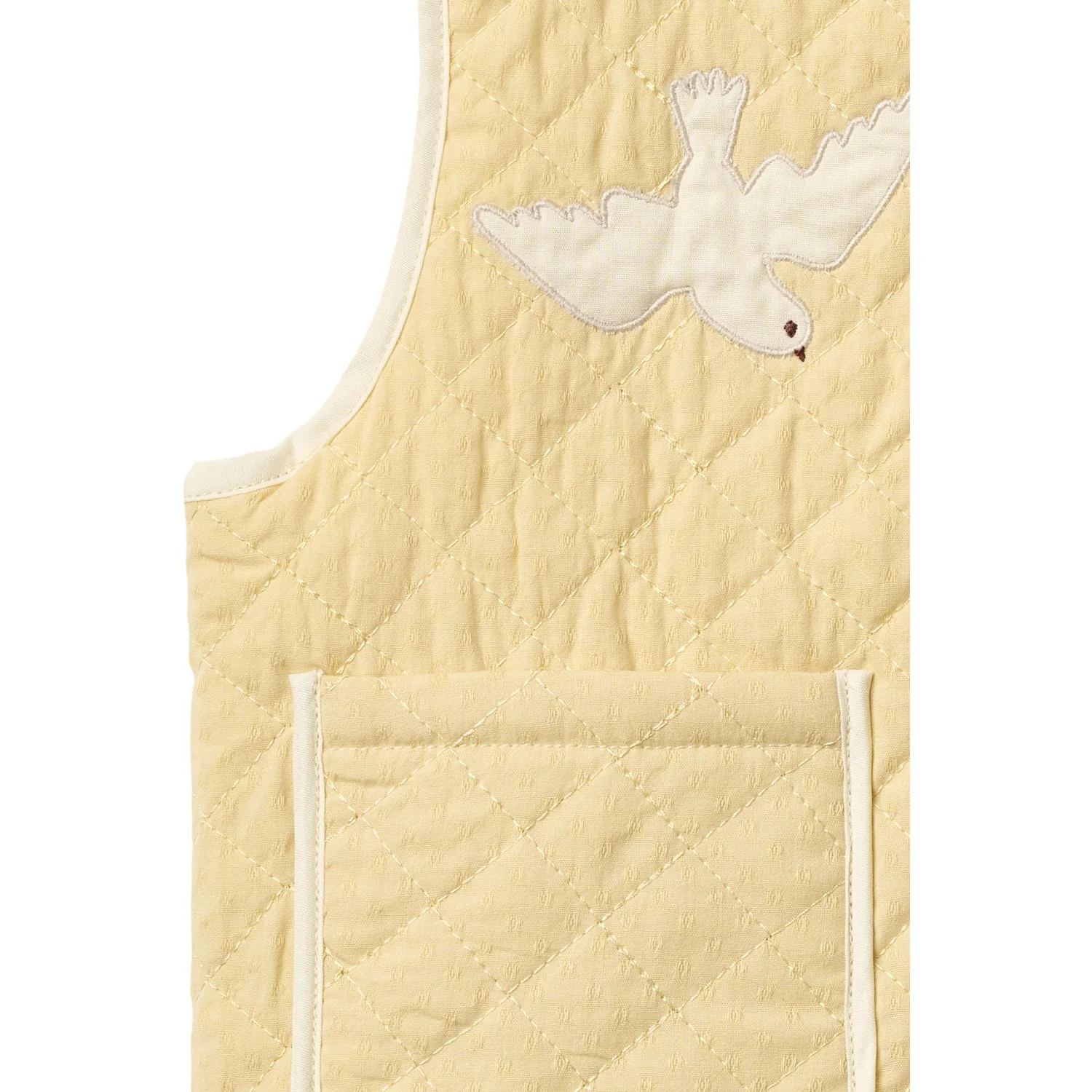COPENHAGEN COLORS Pale Yellow Comb. Quilted Vest - Image 2
