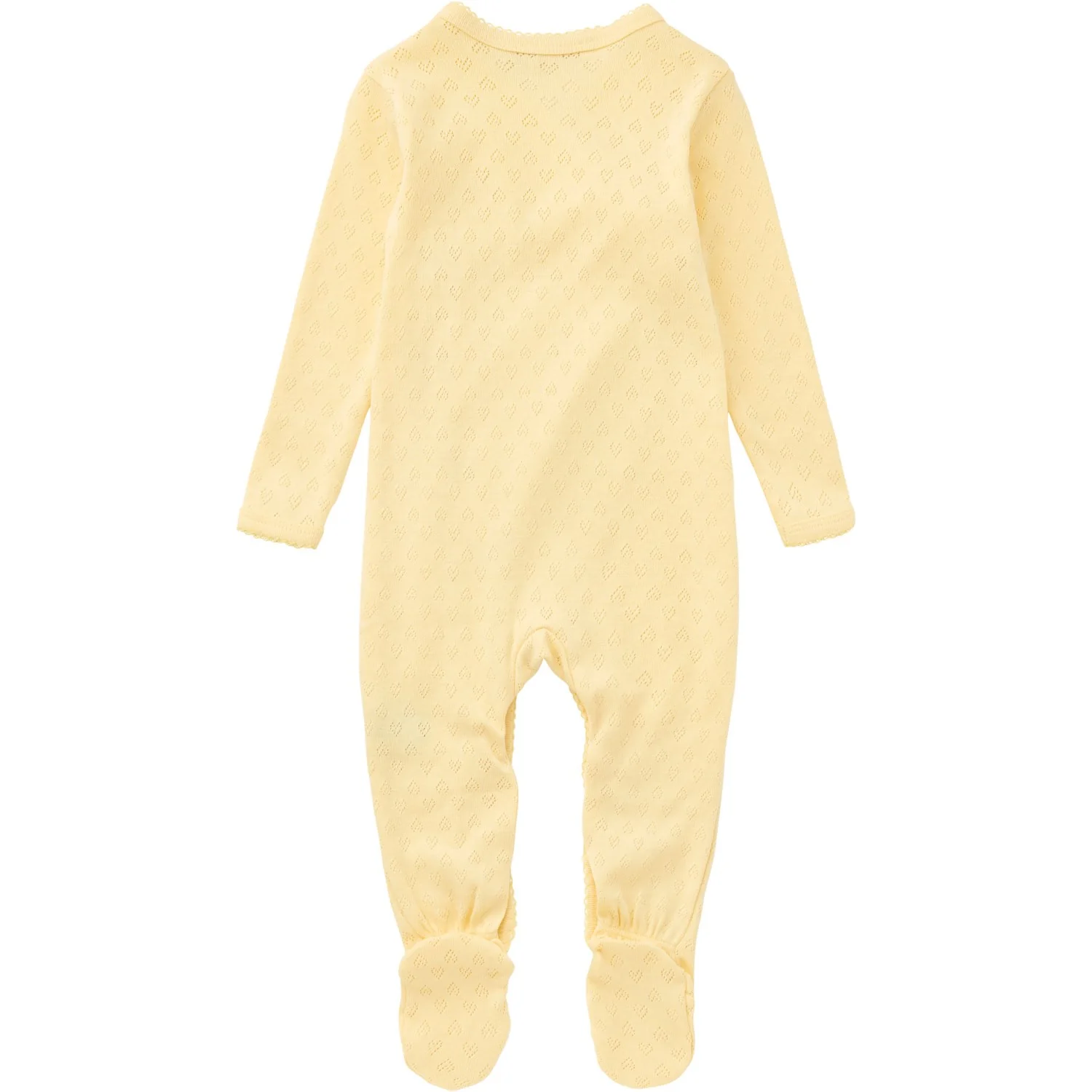 COPENHAGEN COLORS Pale Yellow Pointelle Cross-Over Full Body - Image 4