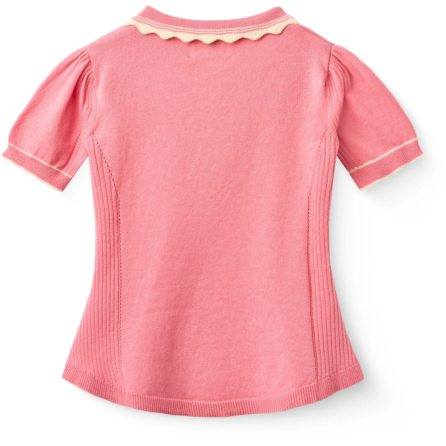 COPENHAGEN COLORS Pink Comb. Knitted Peplum Blouse - Image 3