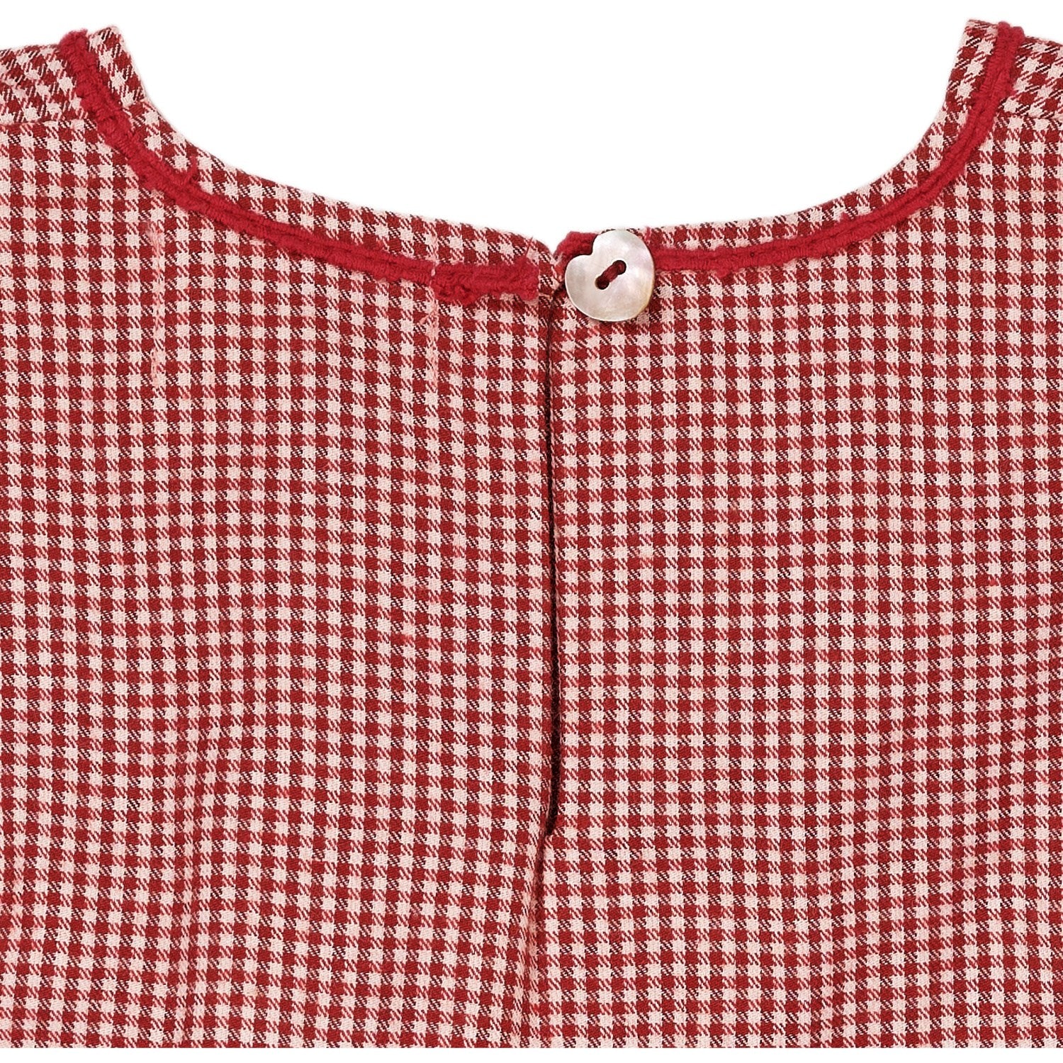 Copenhagen Colors x Luksusbaby Red Check Combi Check Dress W. Heart Emb - Image 5