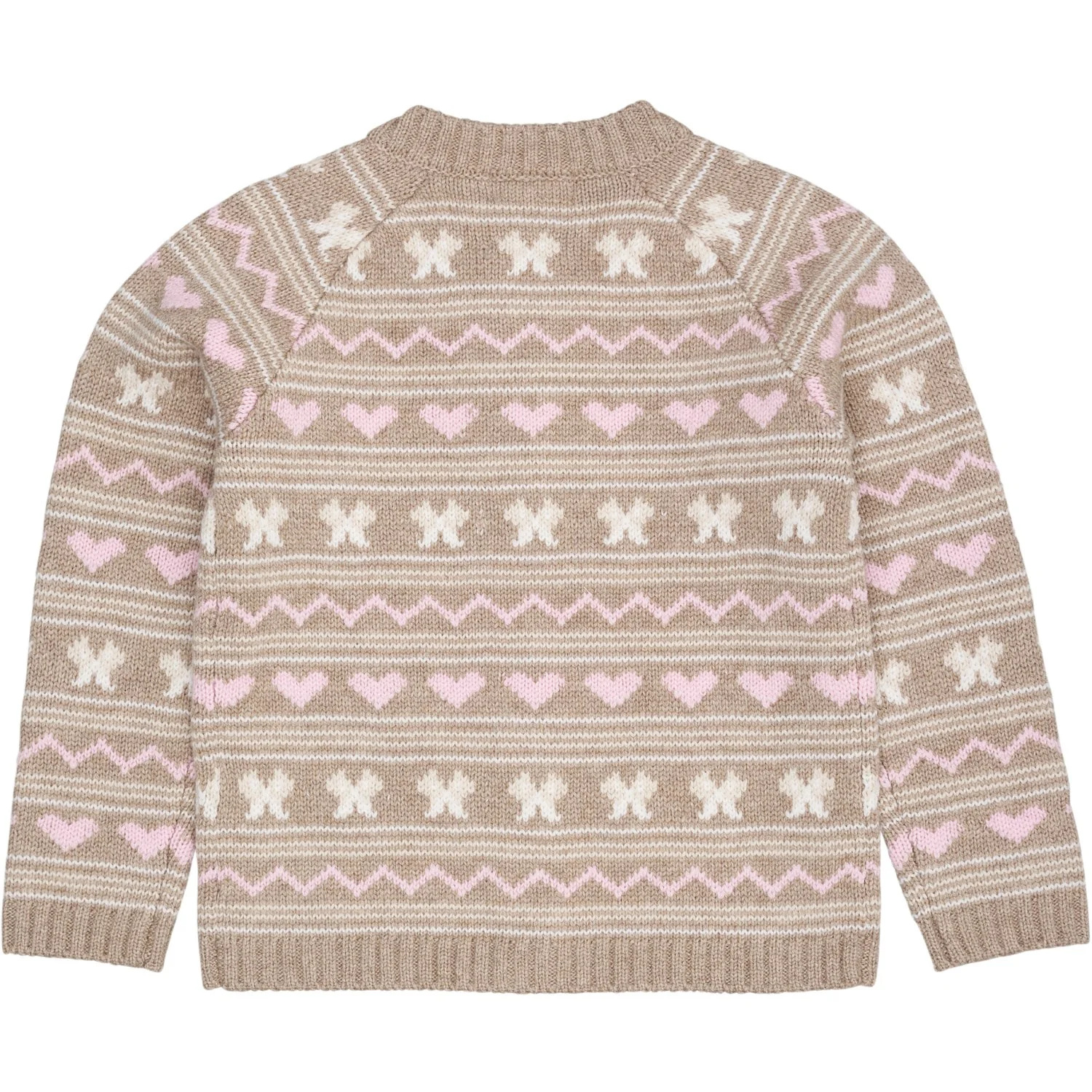 COPENHAGEN COLORS Sand Comb. Cashmere Pattern Cardigan - Image 4