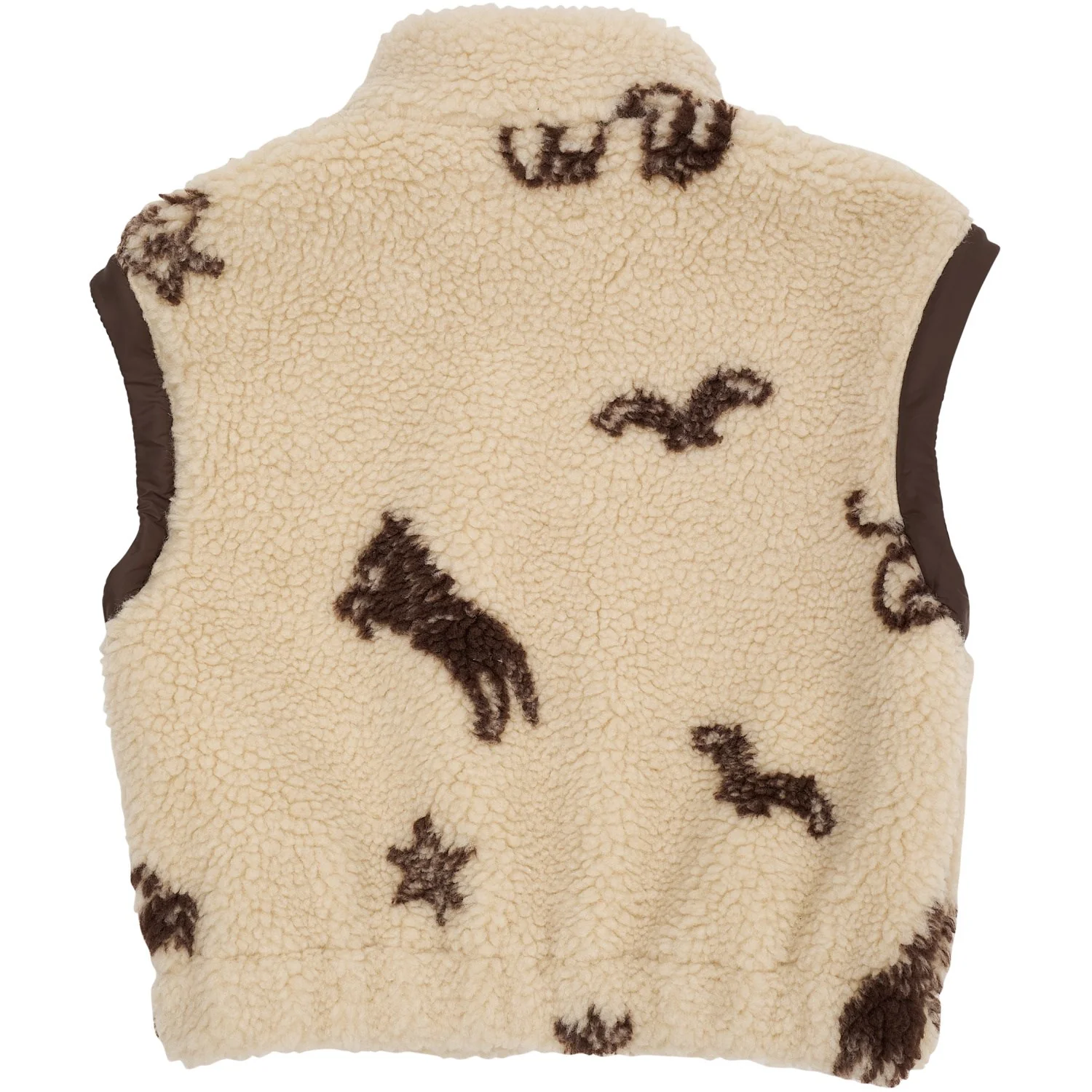 COPENHAGEN COLORS Sand/Cowboy Comb. Printed Teddy Jacket W. Removable Sleeves - Image 5