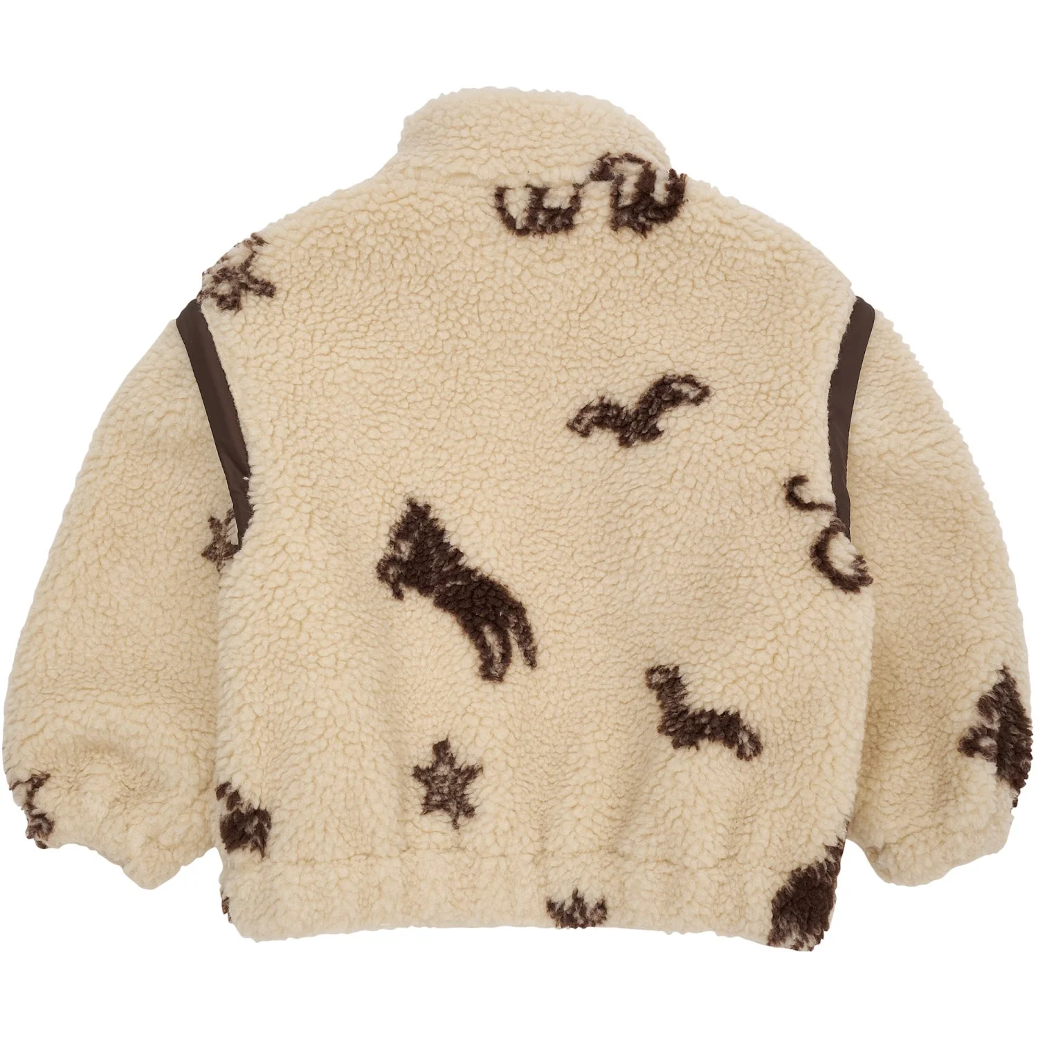 COPENHAGEN COLORS Sand/Cowboy Comb. Printed Teddy Jacket W. Removable Sleeves - Image 6