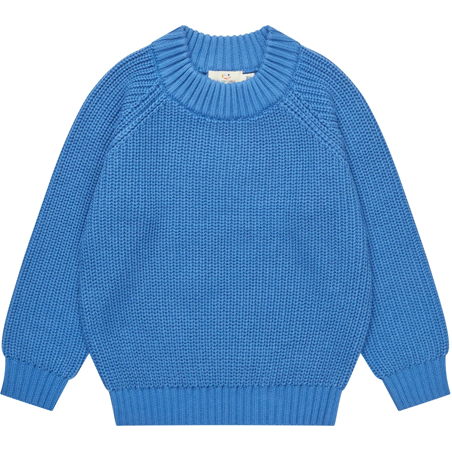 COPENHAGEN COLORS Sharp Blue Knitted Classic Rib Blouse