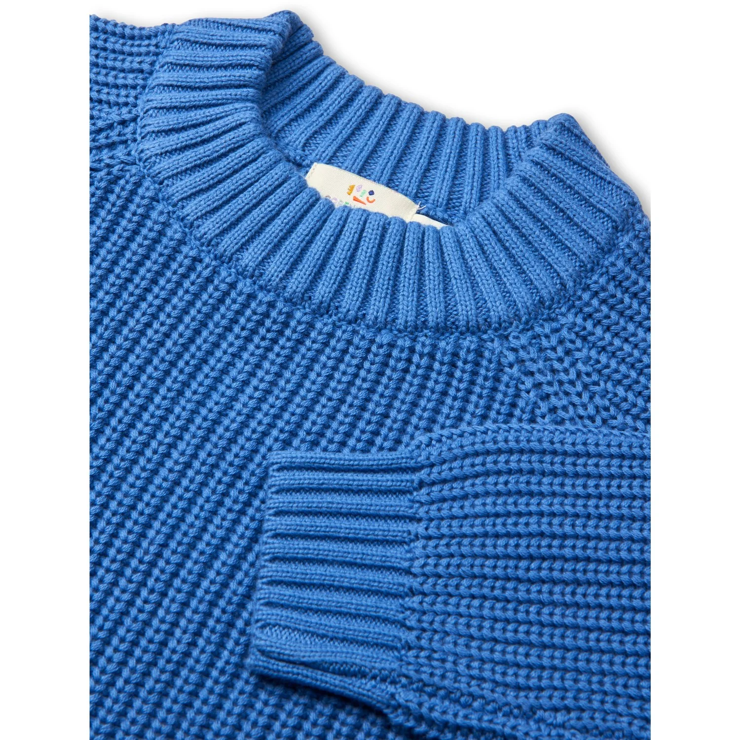 COPENHAGEN COLORS Sharp Blue Knitted Classic Rib Blouse - Image 4