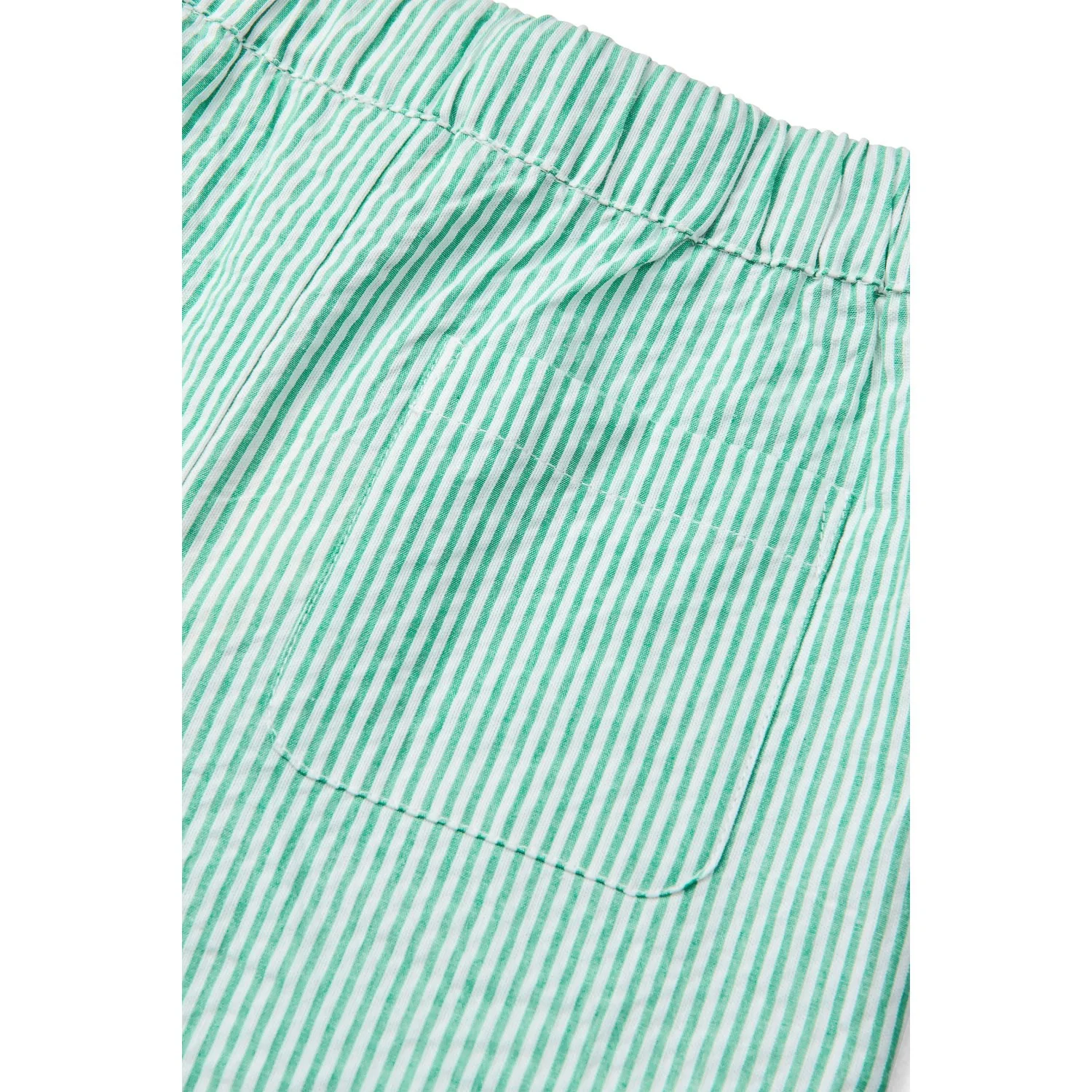 COPENHAGEN COLORS Sharp Green W Cream Stripe Seersucker Pajama Pants - Image 2