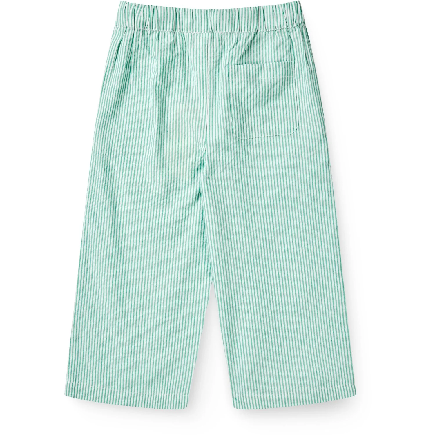 COPENHAGEN COLORS Sharp Green W Cream Stripe Seersucker Pajama Pants - Image 3