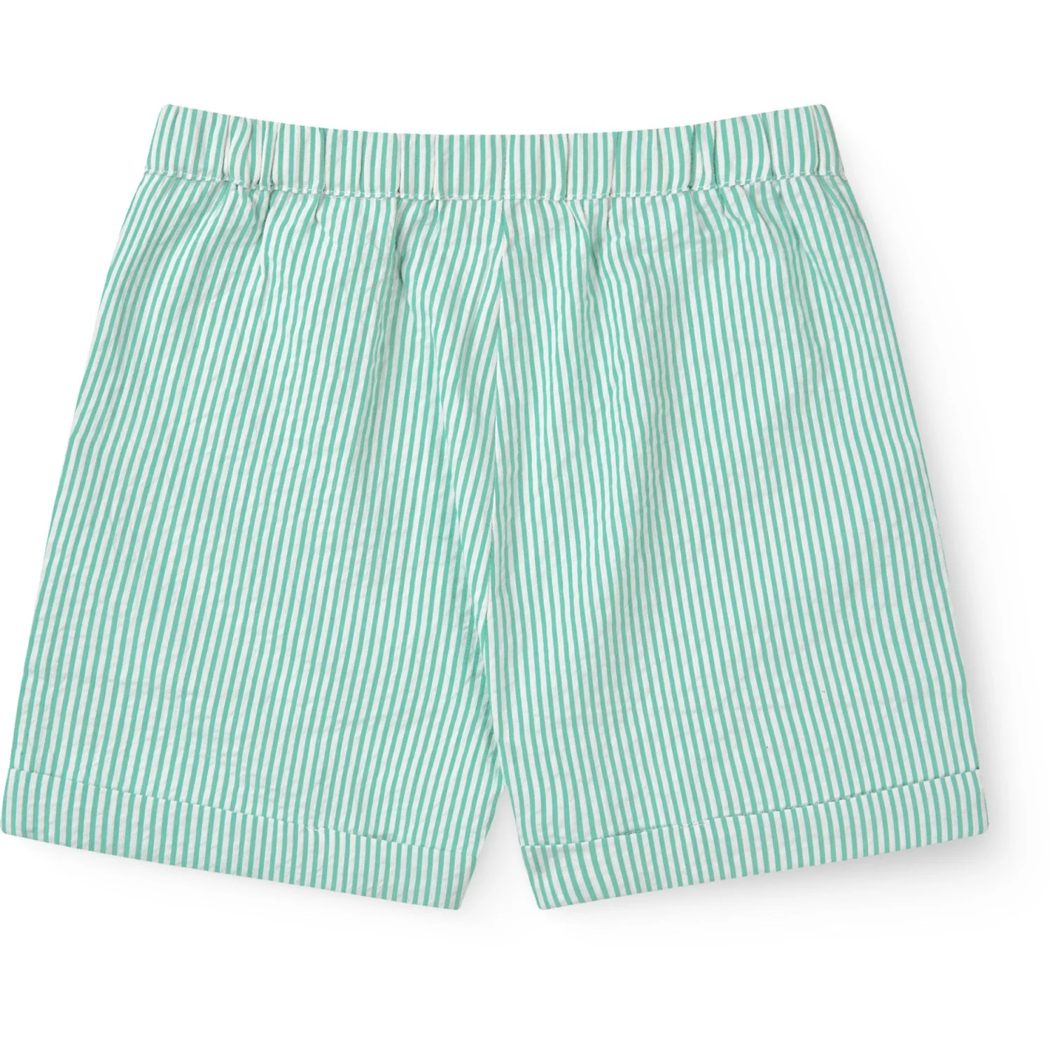 COPENHAGEN COLORS Sharp Green W Cream Stripe Seersucker Shorts Sporty - Image 5