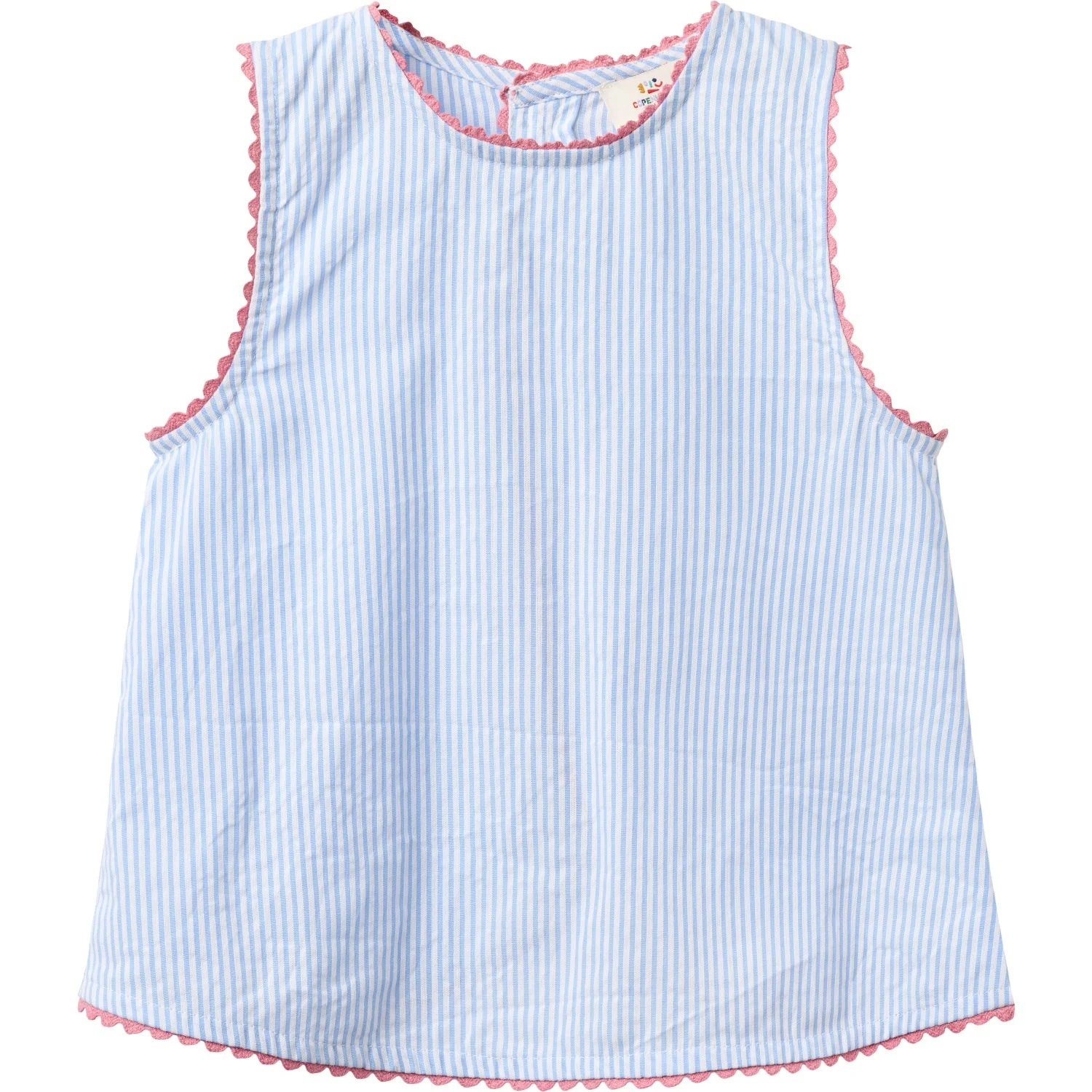 COPENHAGEN COLORS Sky Blue W Cream Stripe Seersucker Deco Set - Image 5