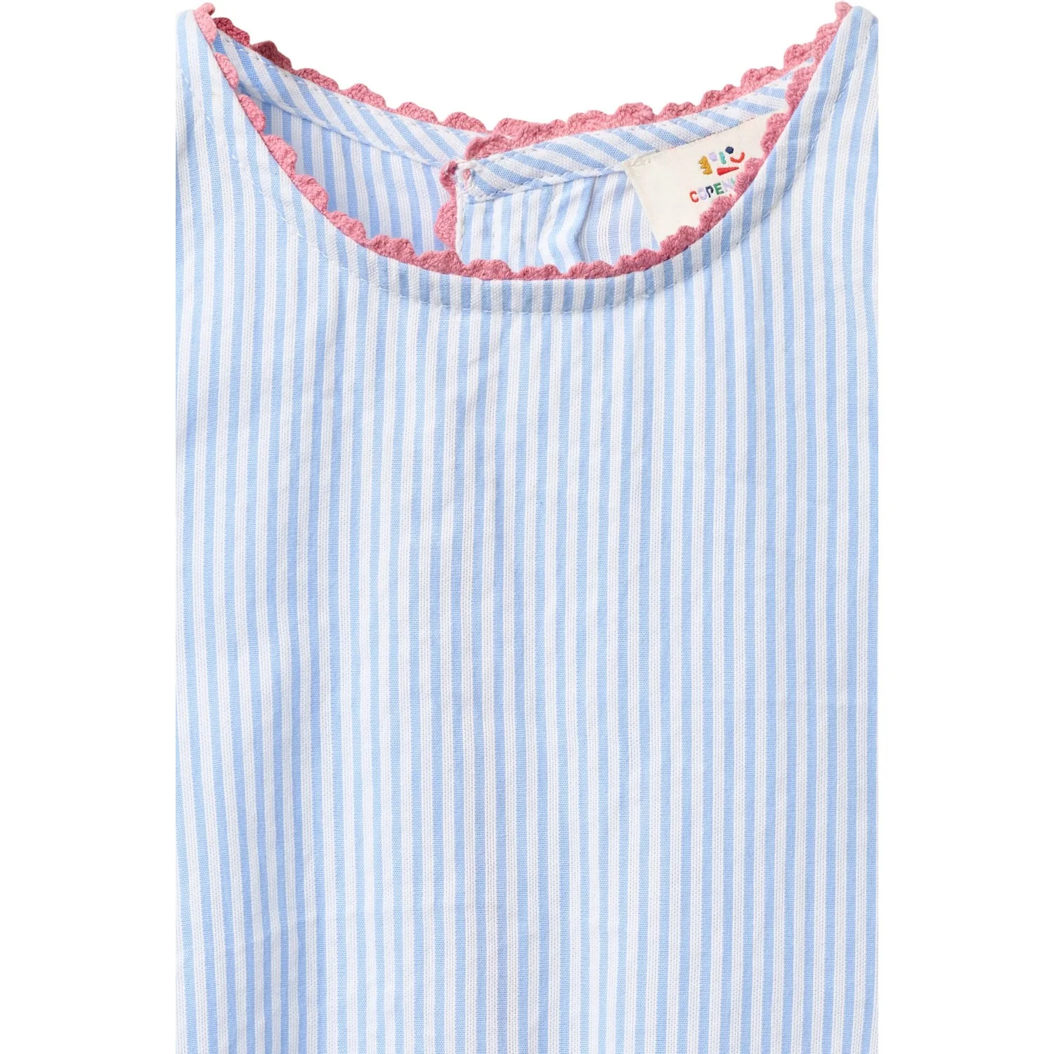 COPENHAGEN COLORS Sky Blue W Cream Stripe Seersucker Deco Set - Image 6