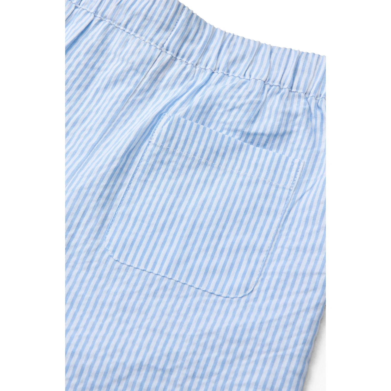 COPENHAGEN COLORS Sky Blue W Cream Stripe Seersucker Pajama Pants - Image 2