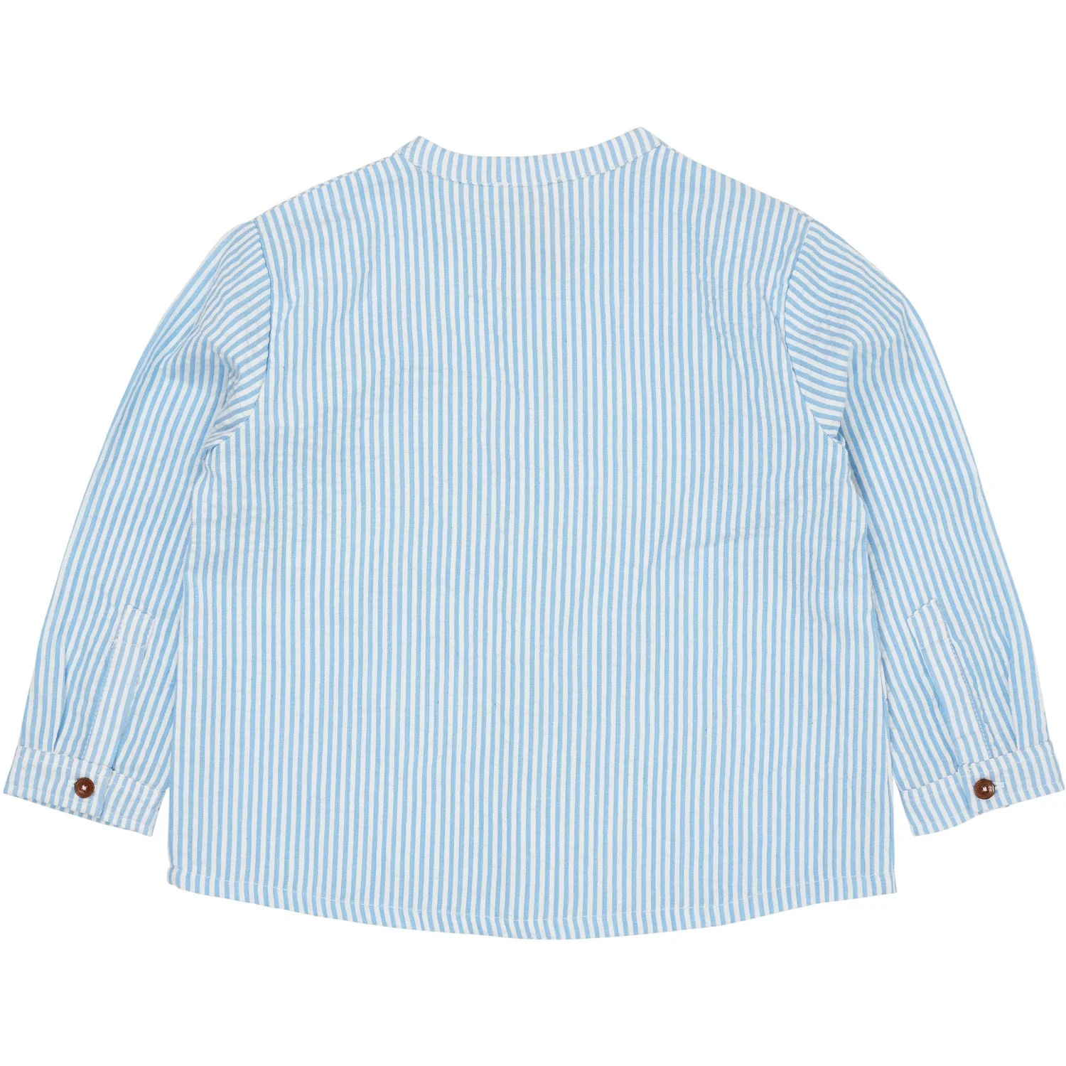 Copenhagen Colors Sky Blue W Cream Stripe Seersucker Shirt - Image 5