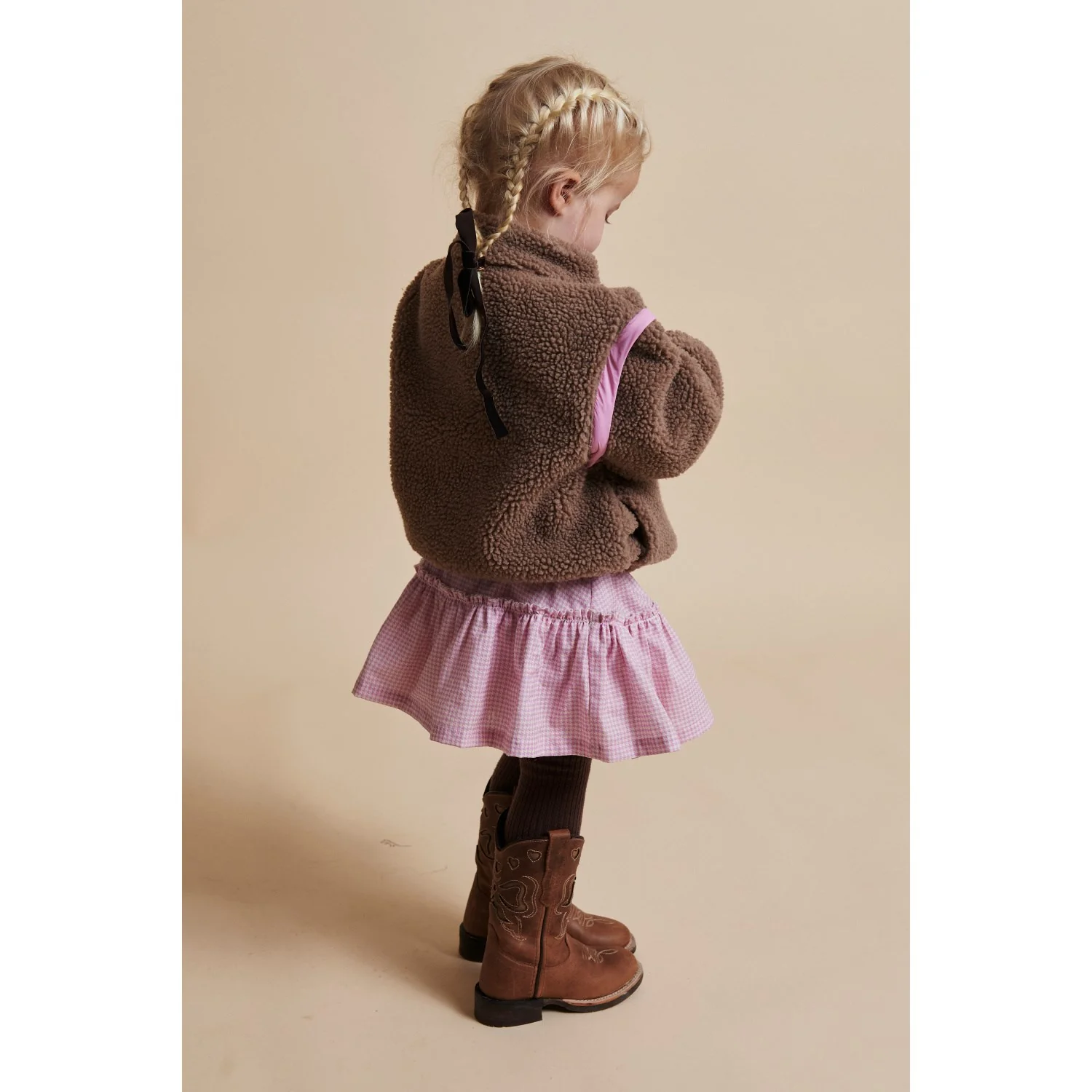 COPENHAGEN COLORS Syringa Comb. Houndstooth Skirt W. Tulle - Image 2