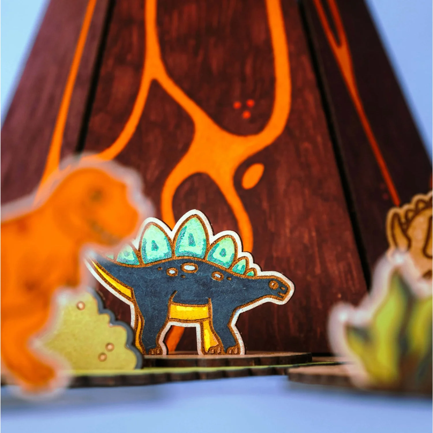 Crateit Dinosaur Wooden Toy Volcano Escape - Image 2