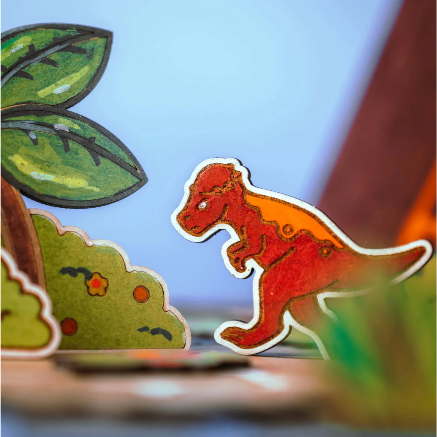 Crateit Dinosaur Wooden Toy Volcano Escape - Image 3