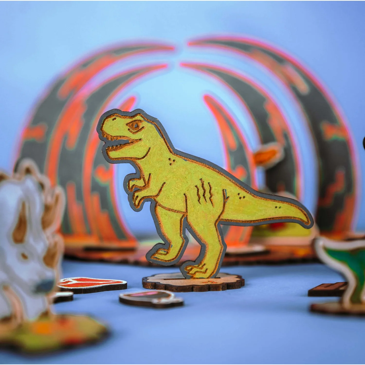 Crateit Dinosaur Wooden Toy Wasteland Battle - Image 4